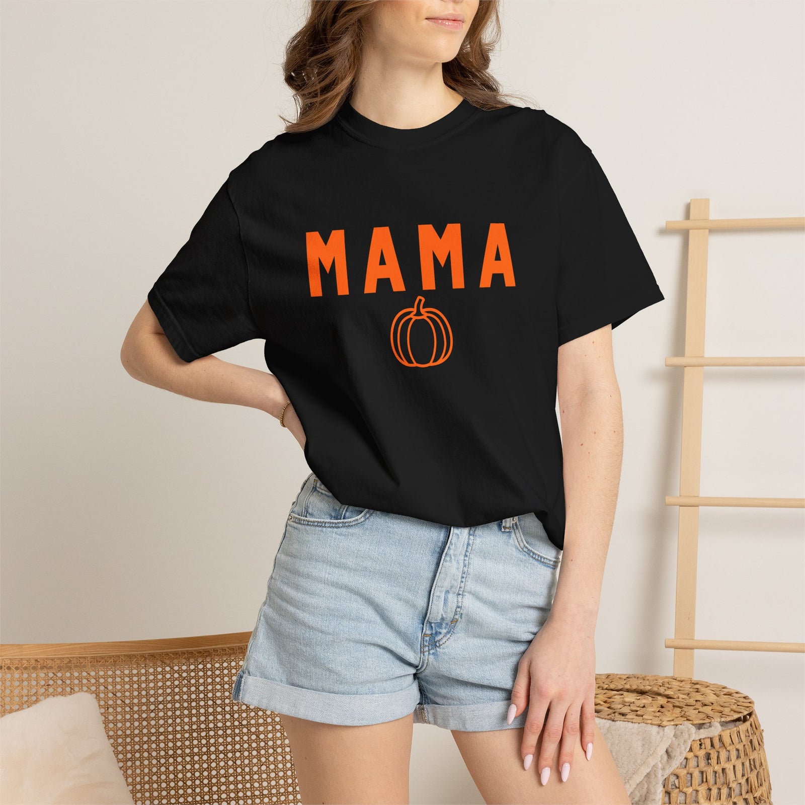 Mama Pumpkin T-Shirt Autumn Mom Graphic Tee