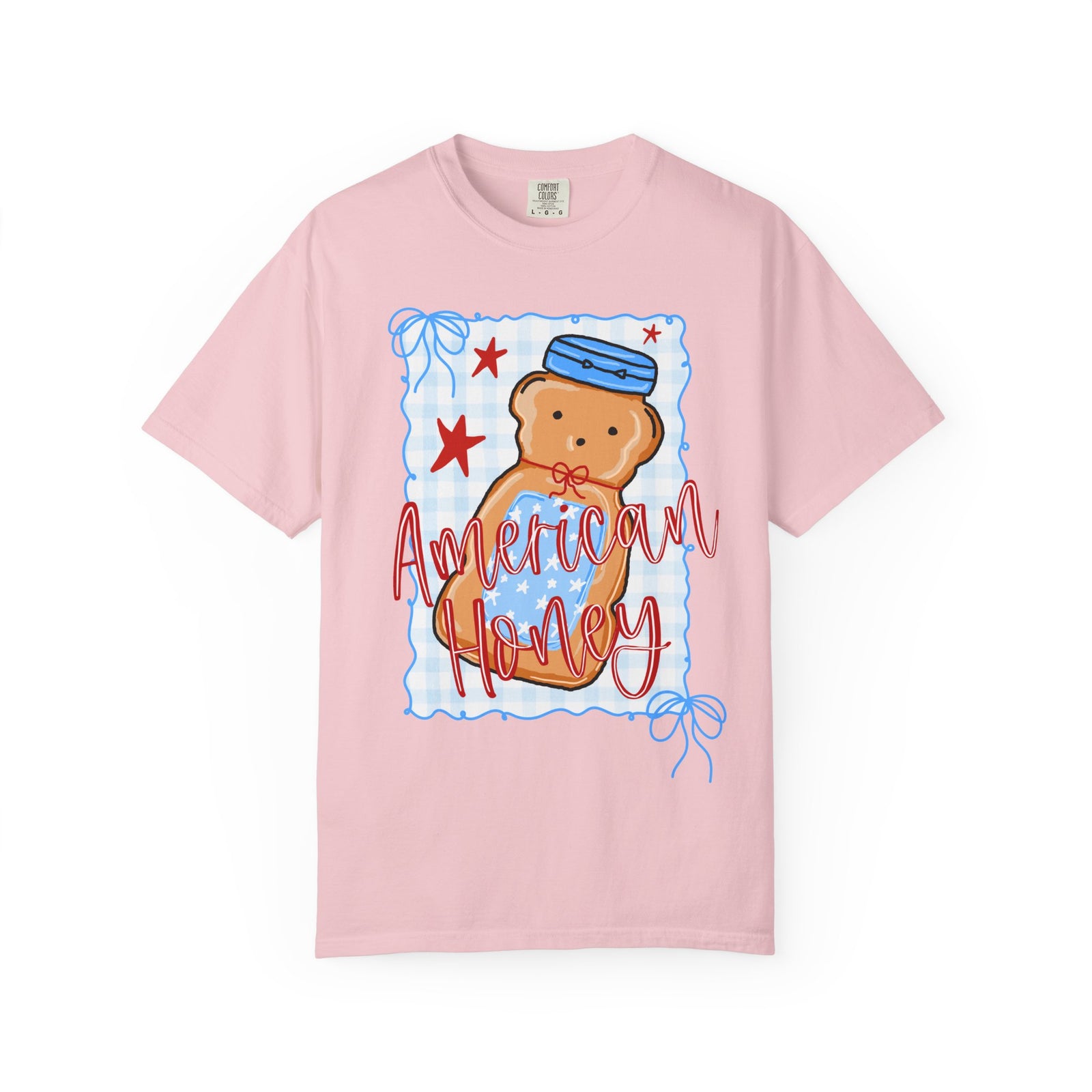 American Honey Bear T-Shirt Cute Patriotic Graphic Tee