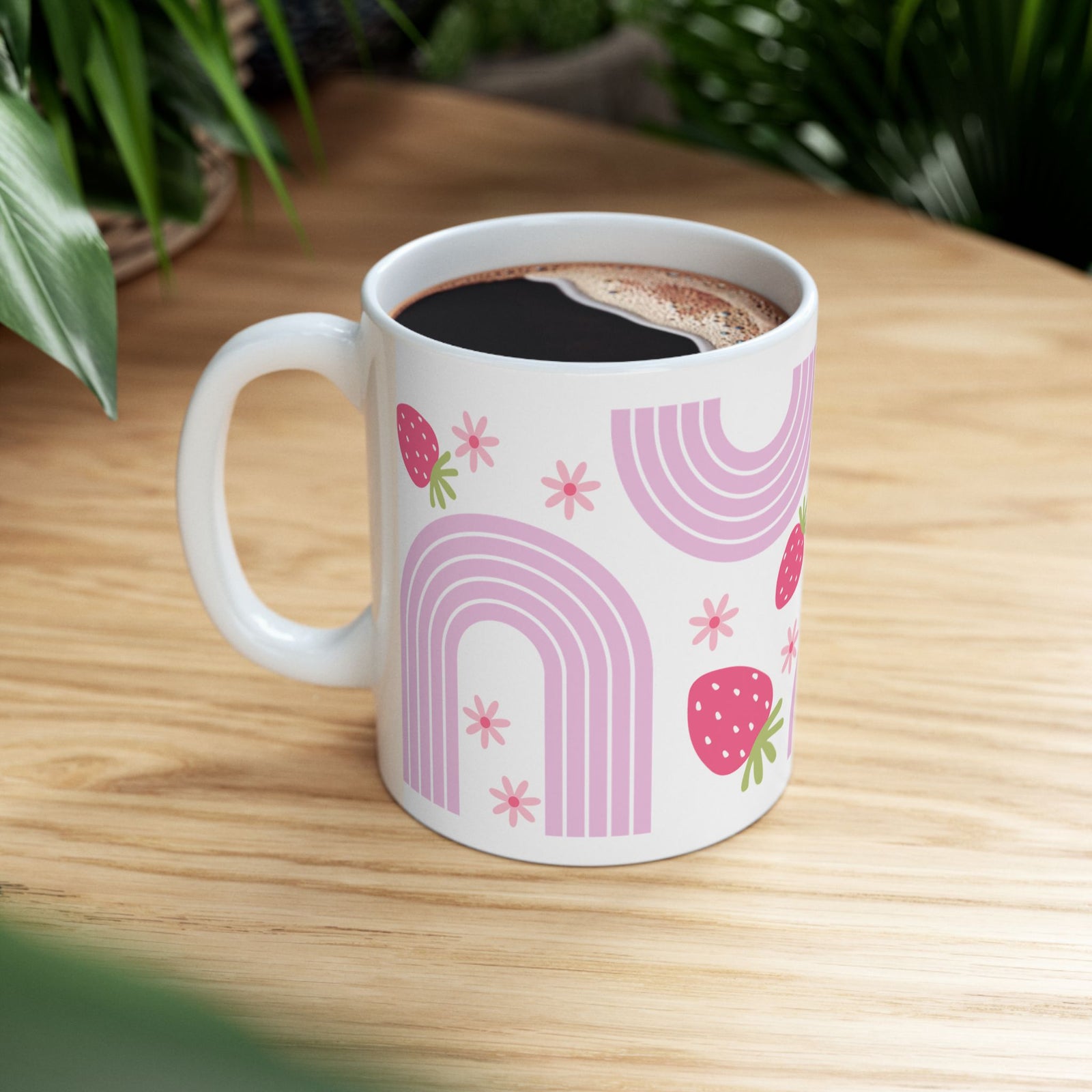 Wild Strawberry Cute Ceramic Mug Coffee Cup (11oz & 15oz)