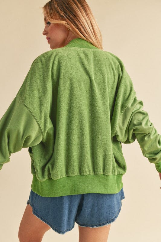 Aemi + Co Snap Down Drop Shoulder Brushed Jacket - Sydney So Sweet