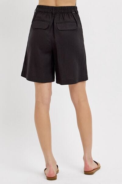 RISEN High Rise Pleated Front Shorts - Sydney So Sweet