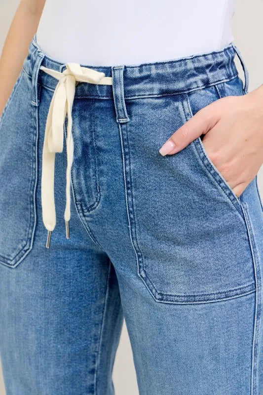 Judy Blue Full Size High Waist Denim Jogger Plus Size - Sydney So Sweet