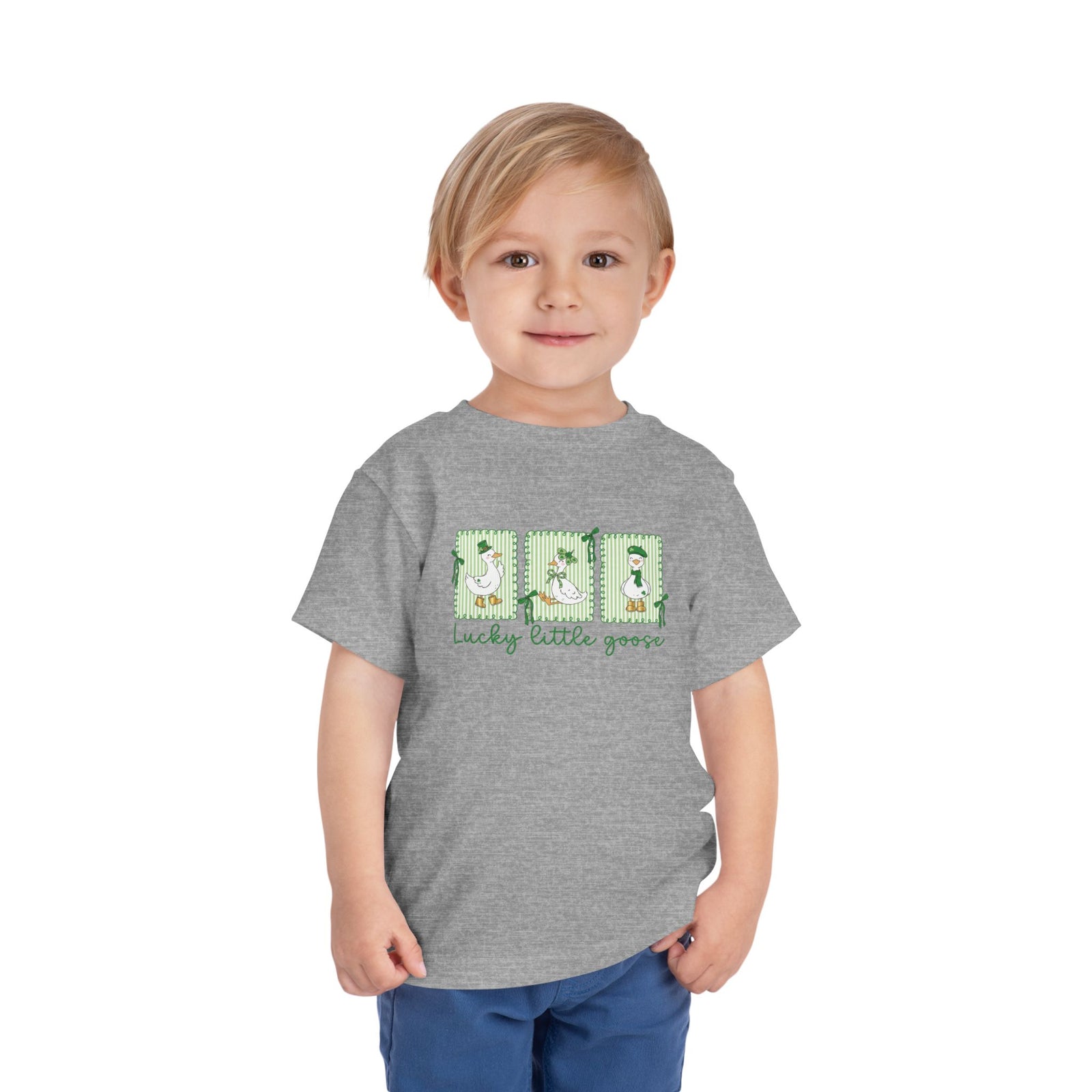 Lucky Little Goose Toddler Tee St. Patrick's Day Graphic T-Shirt