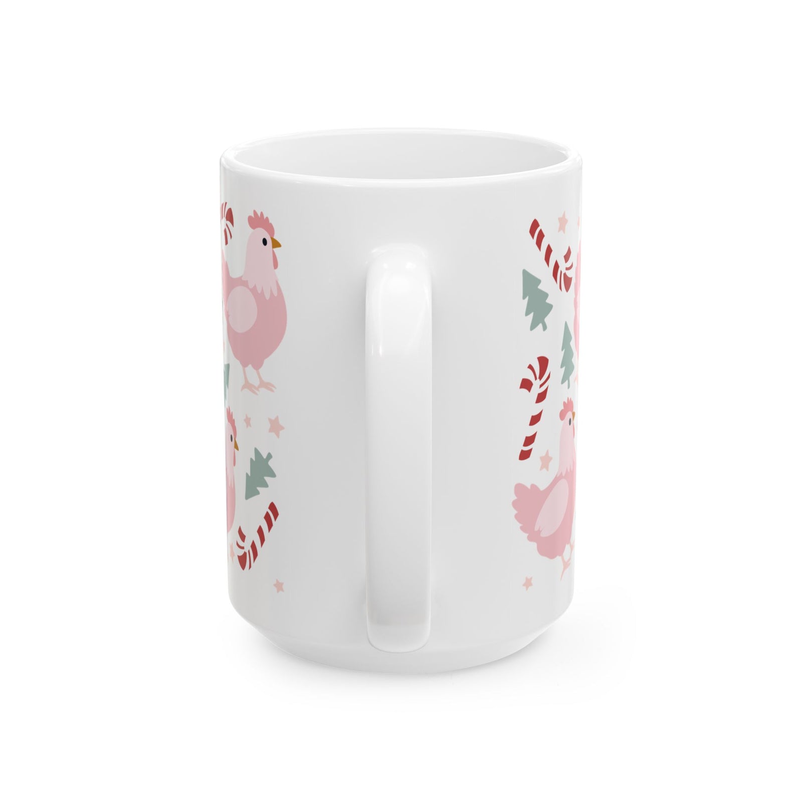 Christmas Chickens Ceramic Mug Coffee Cup (11oz & 15oz)