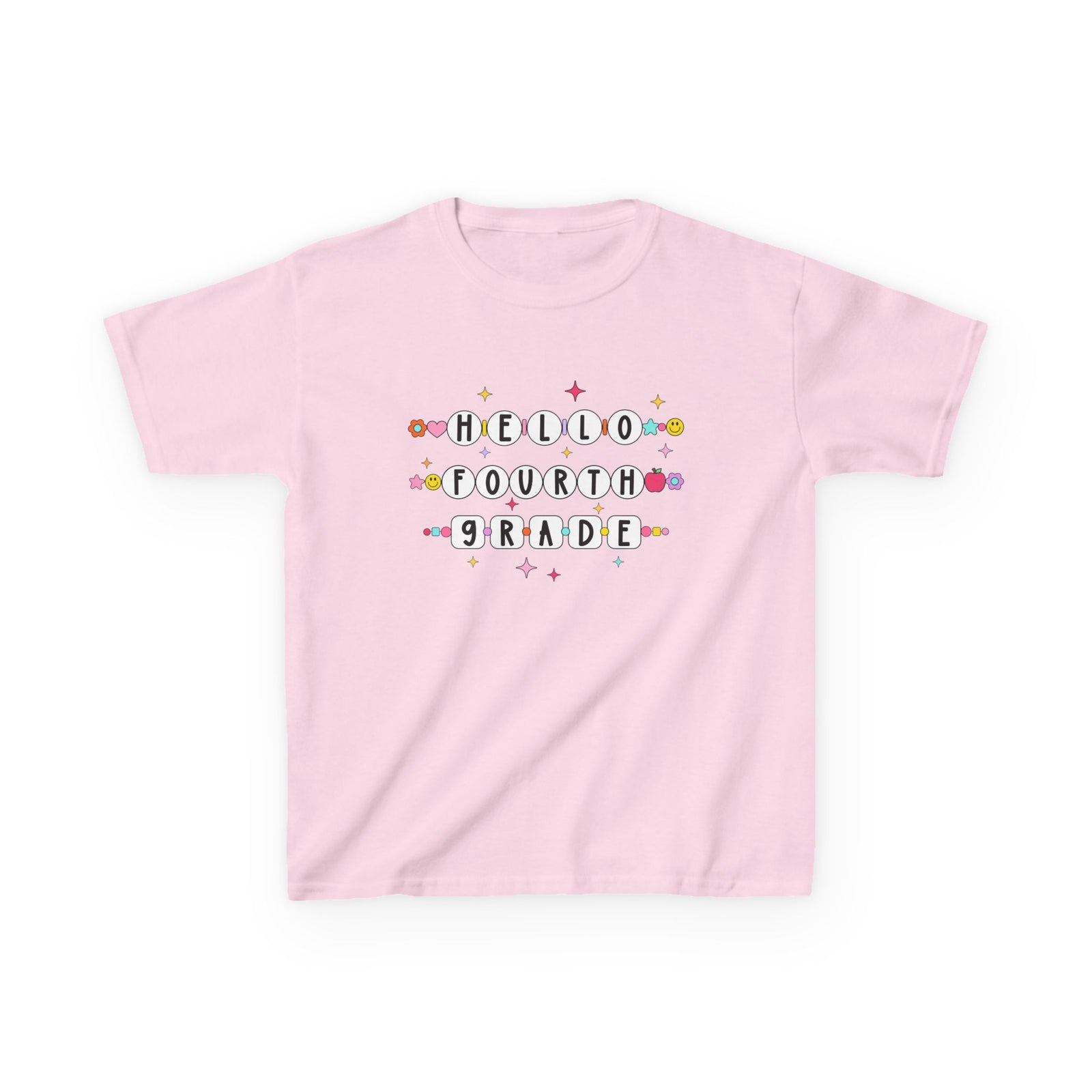 Friendship Bracelets Hello Fourth Grade Kids Tee Cute 4th Grade Back to School T-Shirt