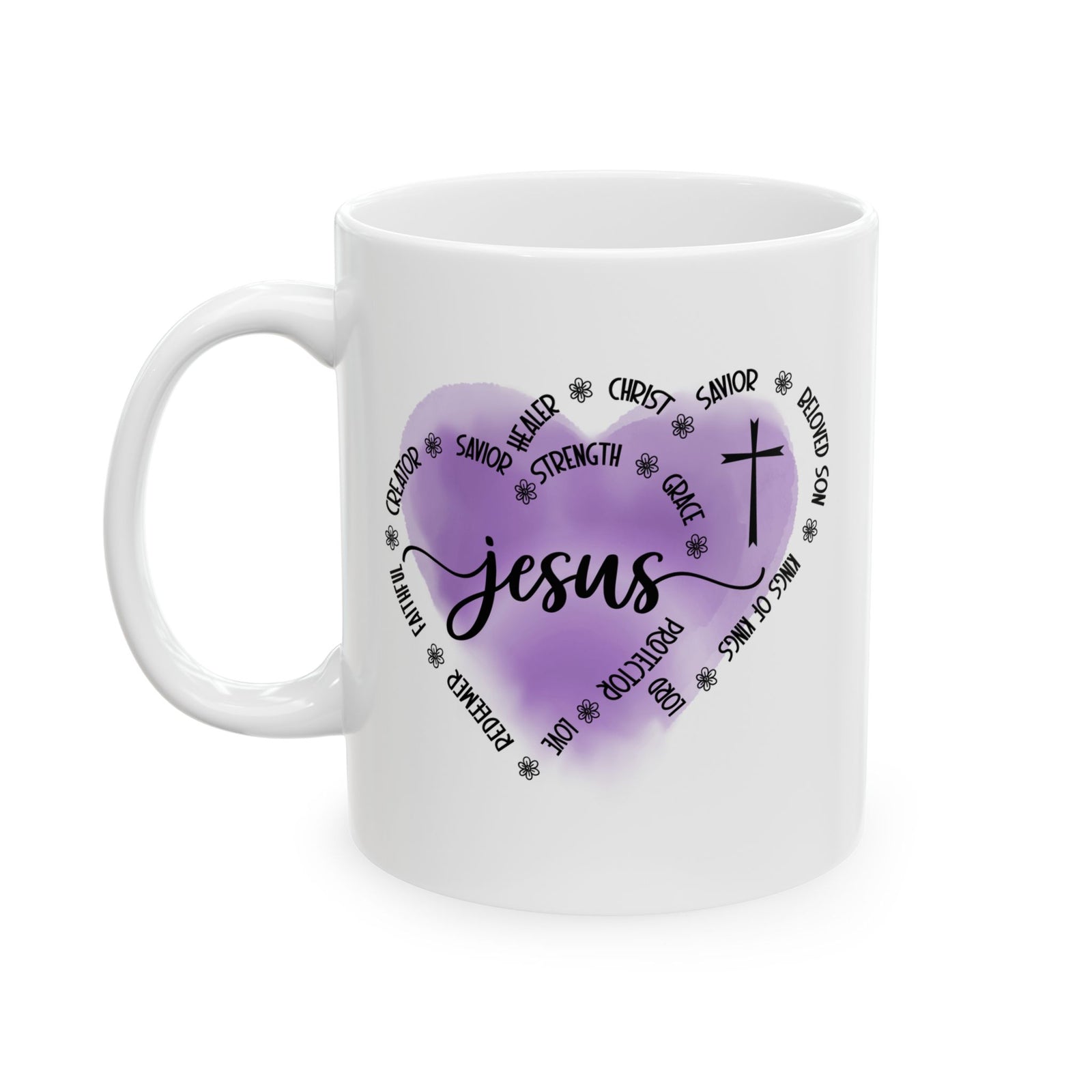 Jesus King of Kings - Christian Cross Coffee Cup (11oz & 15oz) - Sydney So Sweet