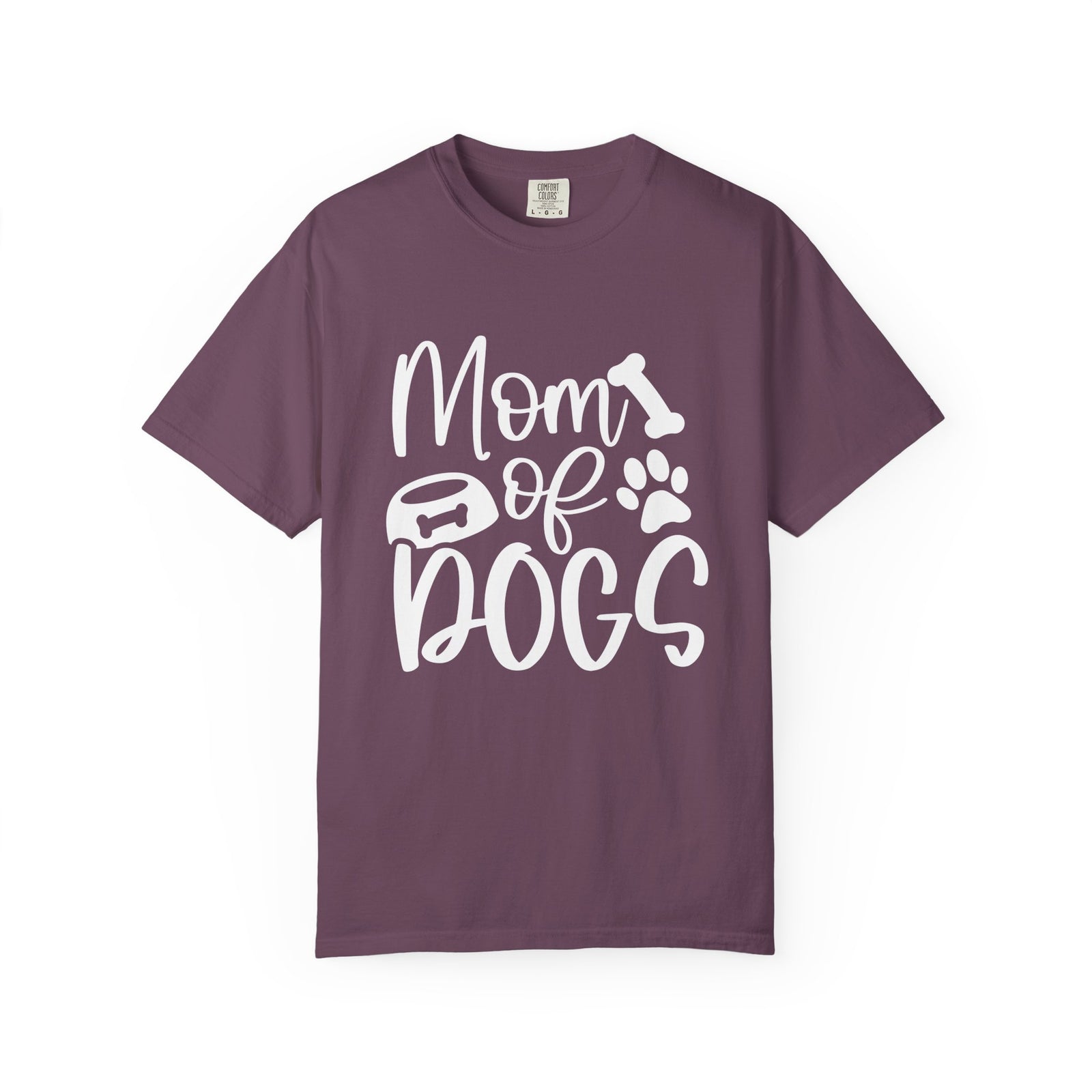 Mom of Dogs Bowl & Bone T-Shirt Cute Dog Mom Graphic Tee