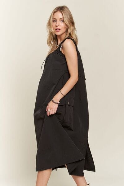 ADORA Drawstring Slit Back Cargo Dress - Sydney So Sweet