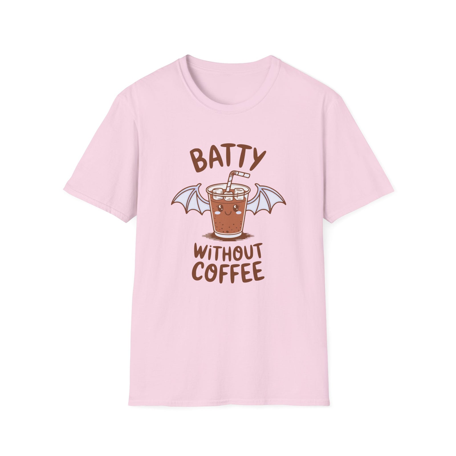 Batty Without Coffee T‑Shirt Cute Bat Coffee Halloween Graphic Tee