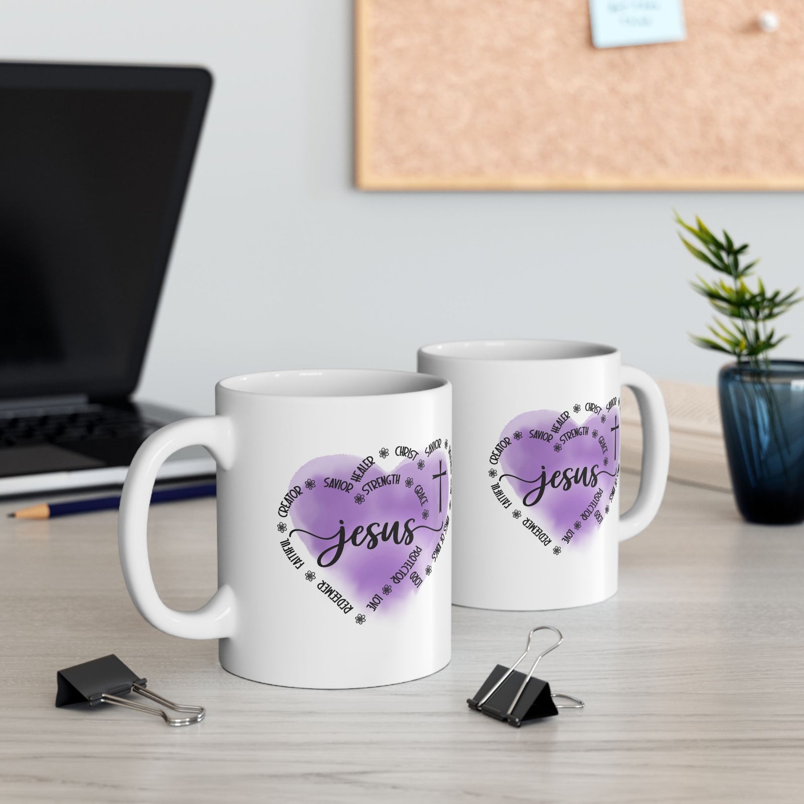 Jesus King of Kings - Christian Cross Coffee Cup (11oz & 15oz) - Sydney So Sweet