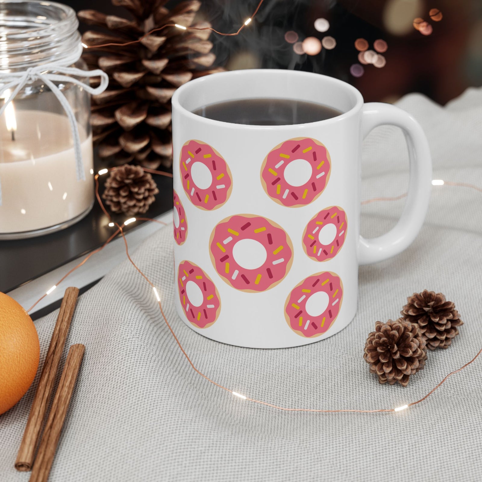 Donuts Cute Ceramic Mug Coffee Cup (11oz & 15oz)