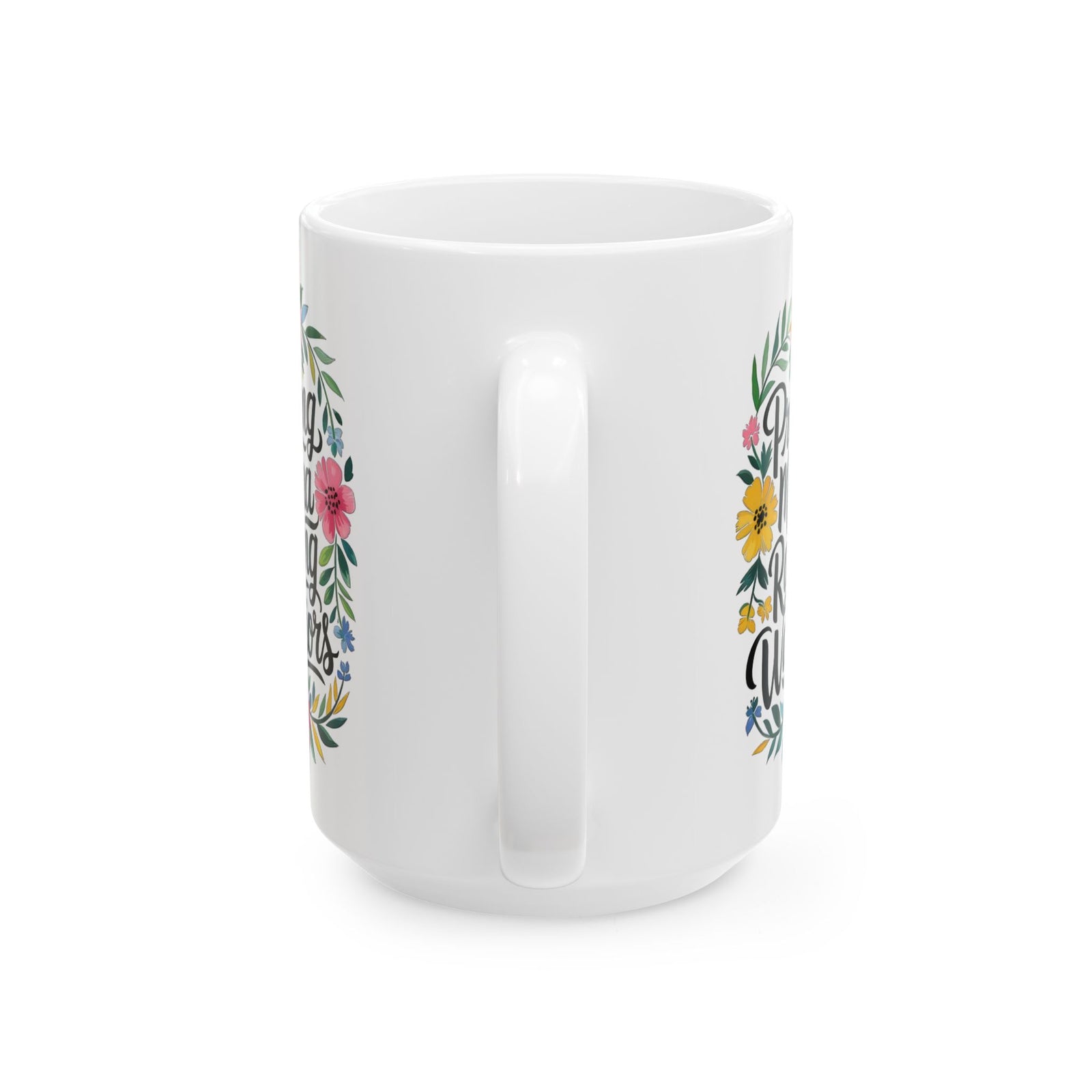 Praying Mama Raising Warriors Cute Ceramic Mug Coffee Cup (11oz & 15oz)