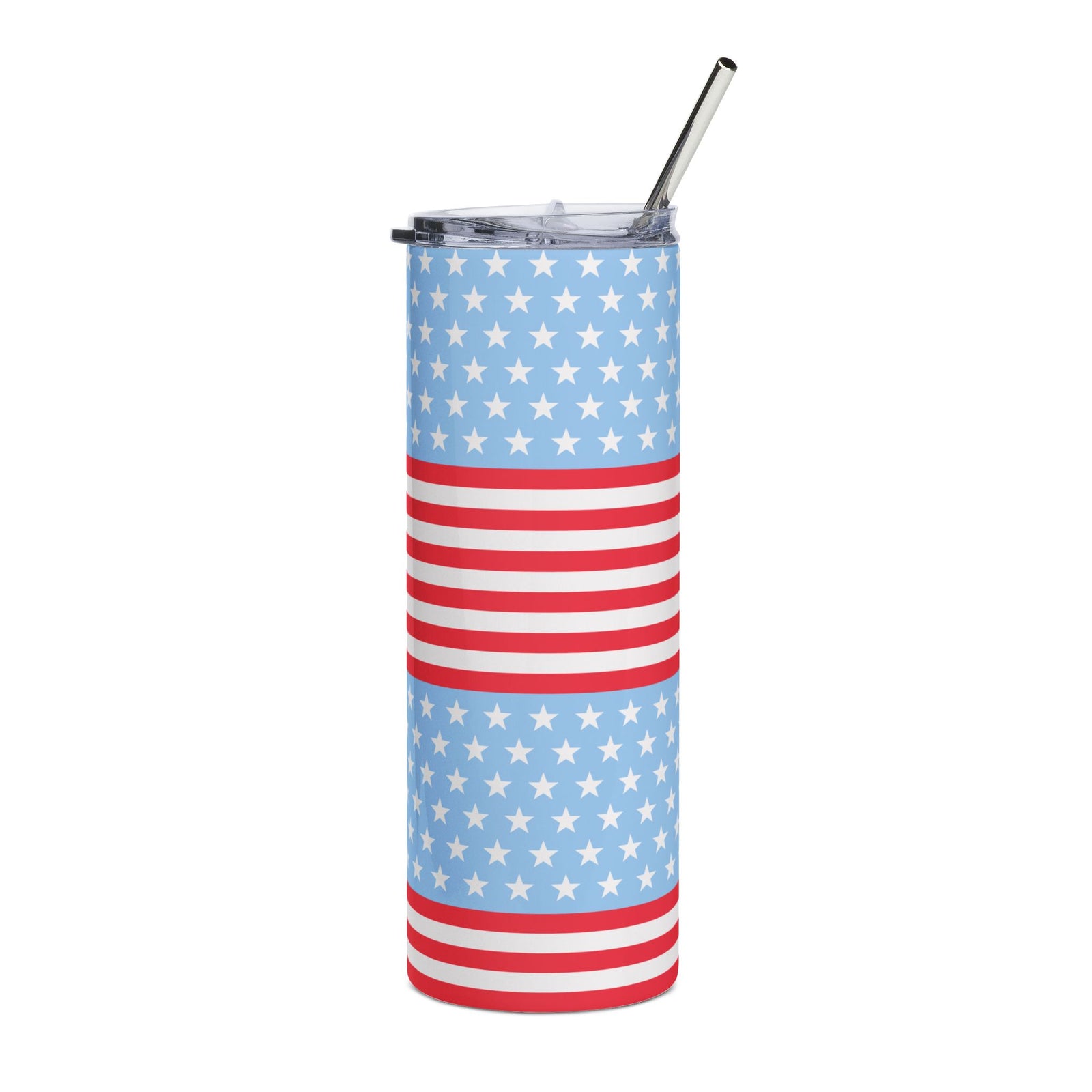 Patriotic Stars & Stripes 20oz Stainless Steel Tumbler Insulated Travel Cup