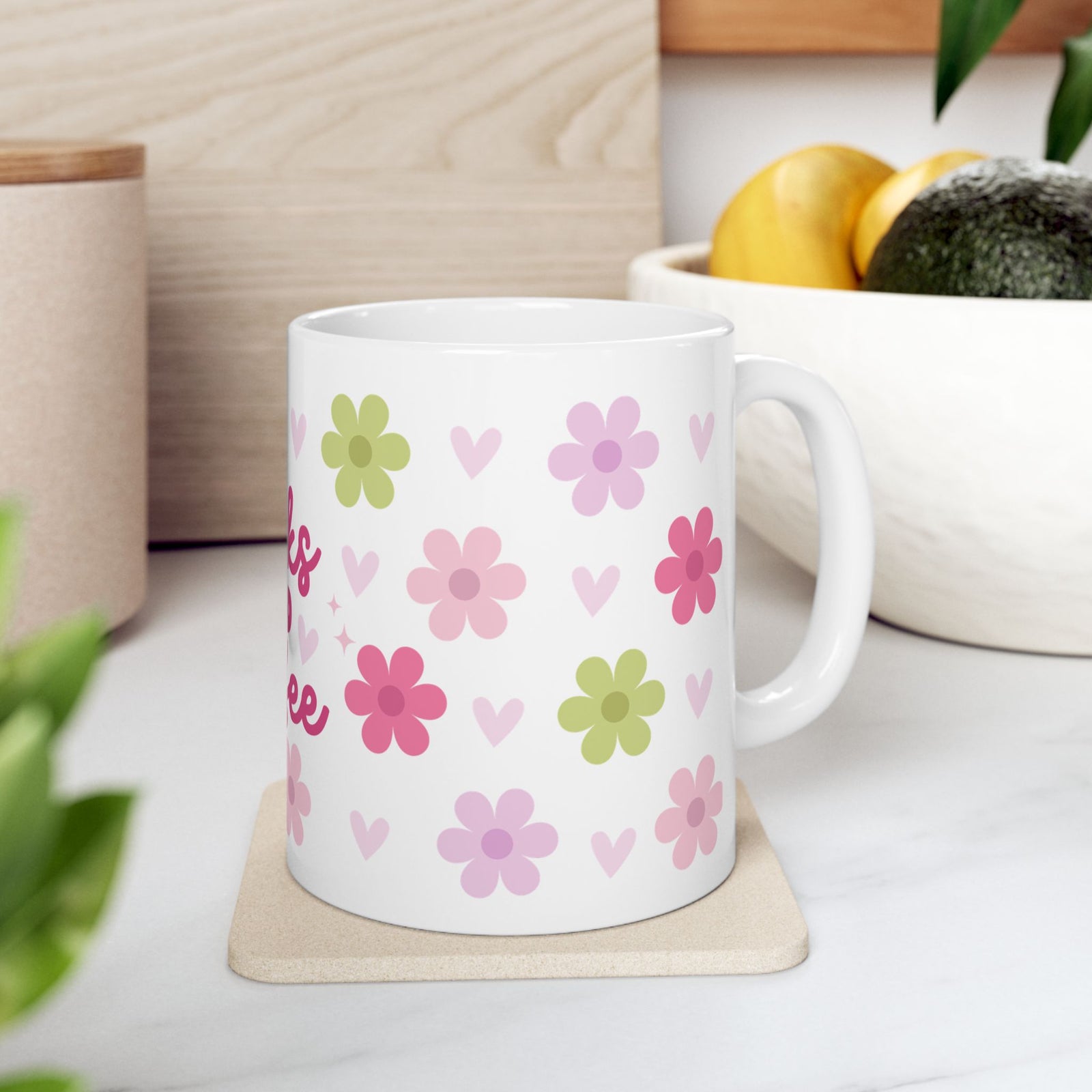 Books and Coffee Cute Ceramic Mug Coffee Cup (11oz & 15oz) - Sydney So Sweet