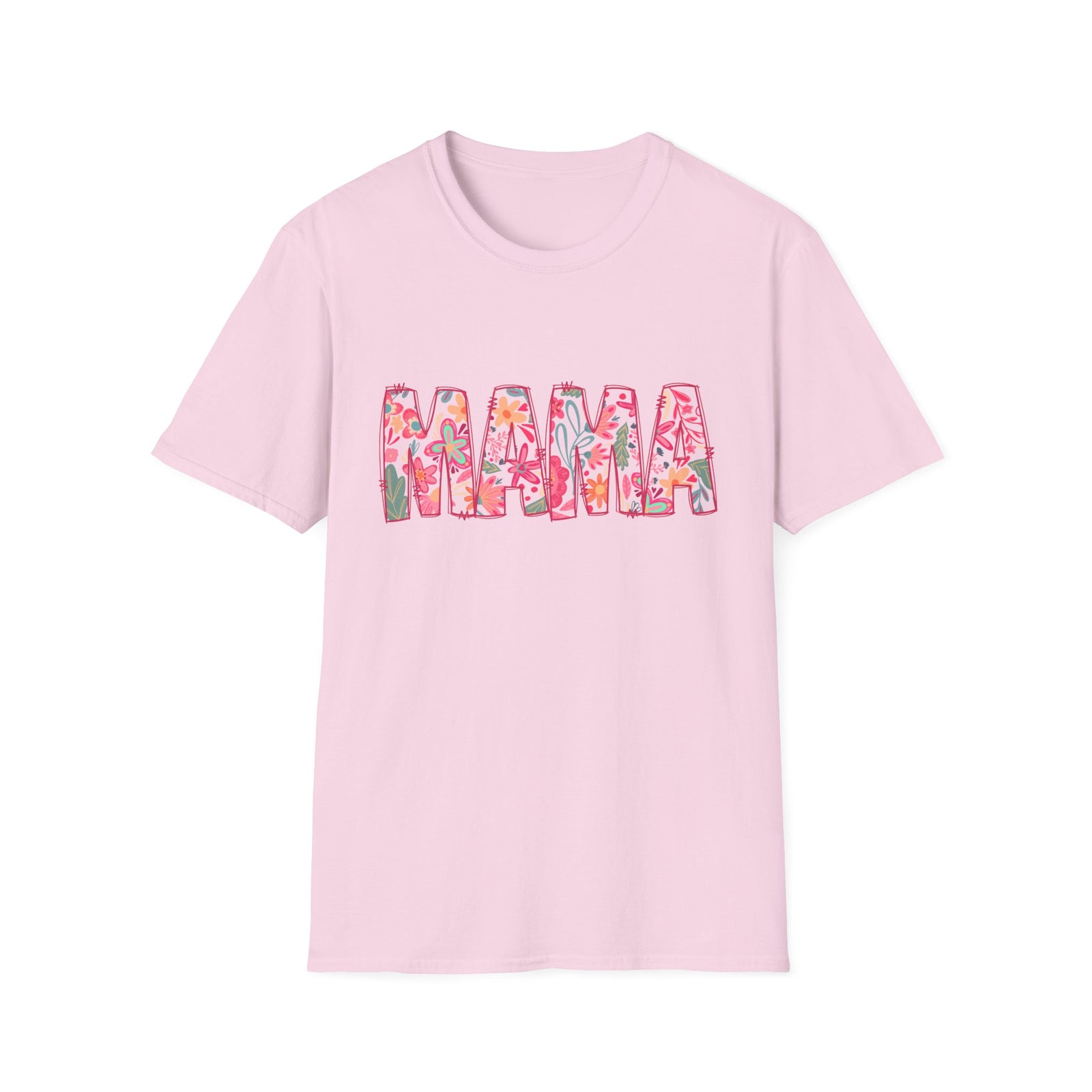 Mama Abstract Floral Graphic Women's Matching Mom & Me T-Shirt