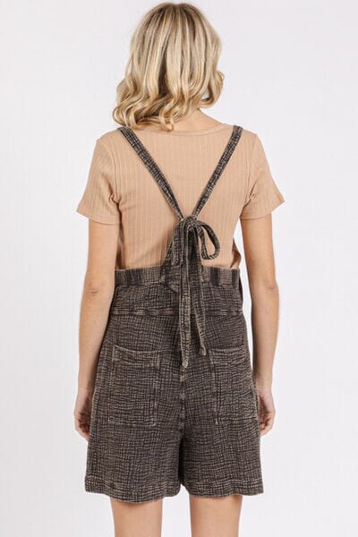 Mittoshop Textured Knotted Wide Strap Overalls - Sydney So Sweet
