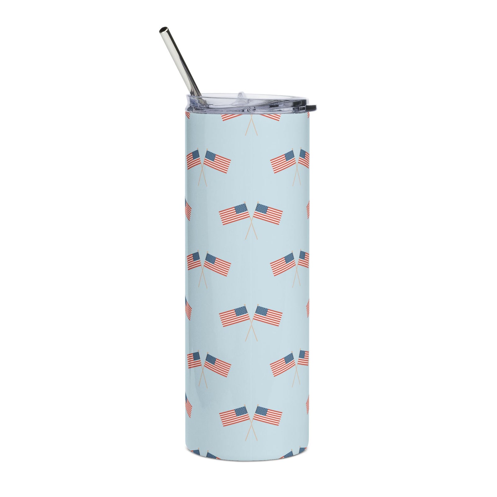 American Flag 20oz Stainless Steel Tumbler Patriotic Insulated Travel Cup