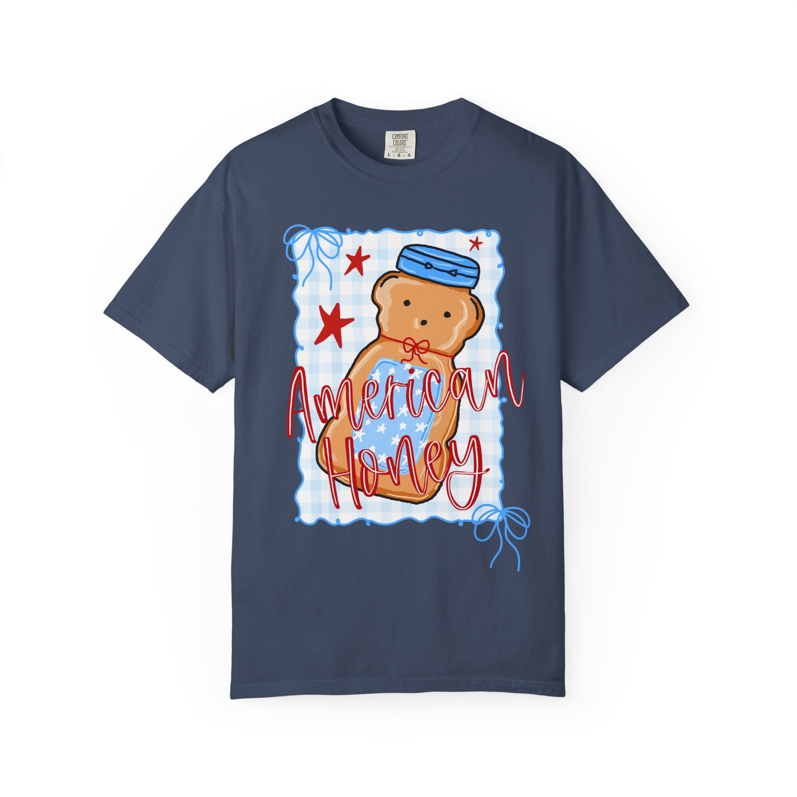American Honey Bear T-Shirt Cute Patriotic Graphic Tee