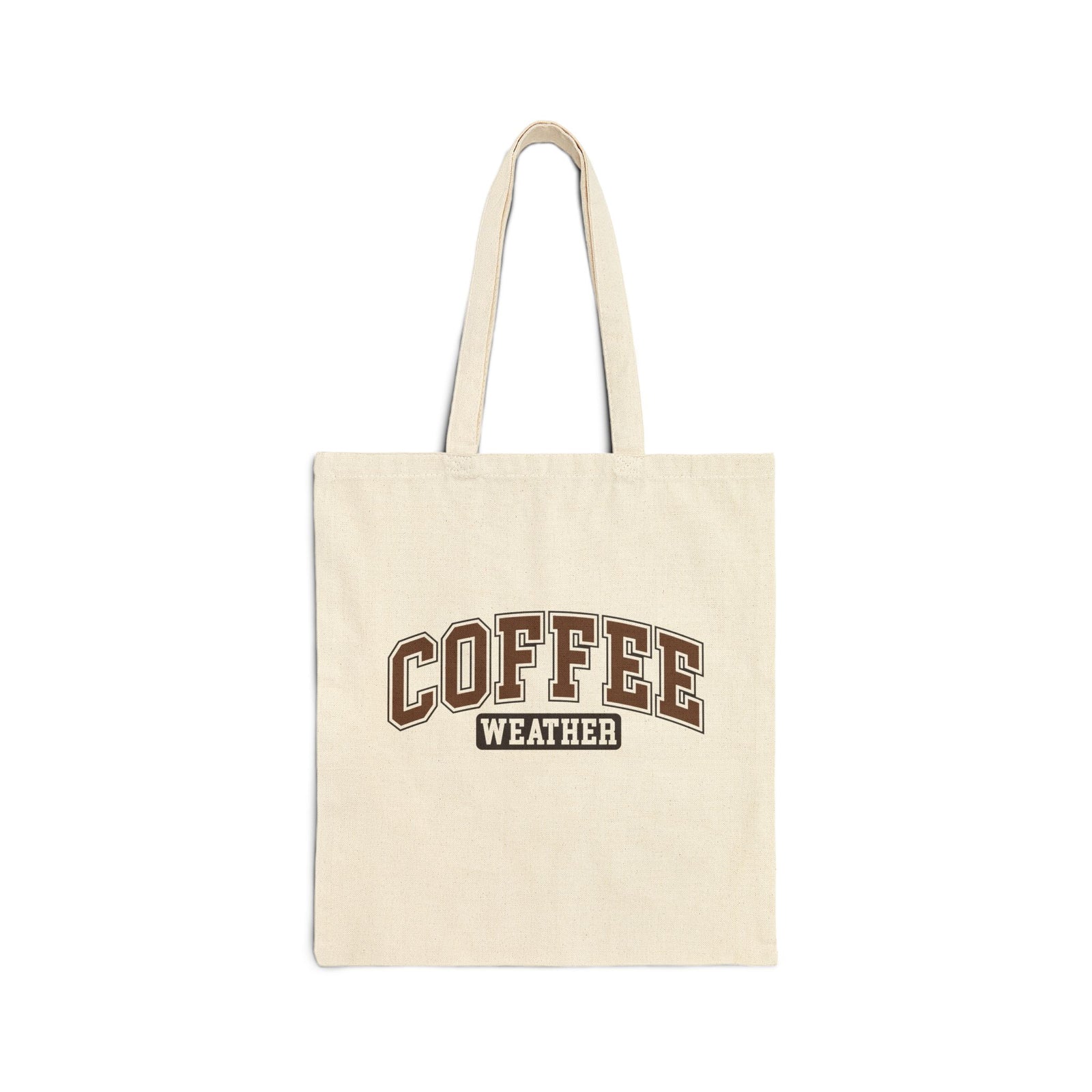 Coffee Weather Cotton Canvas Tote Bag