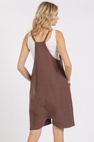 Mittoshop Scoop Neck Spaghetti Strap Overalls with Pockets - Sydney So Sweet