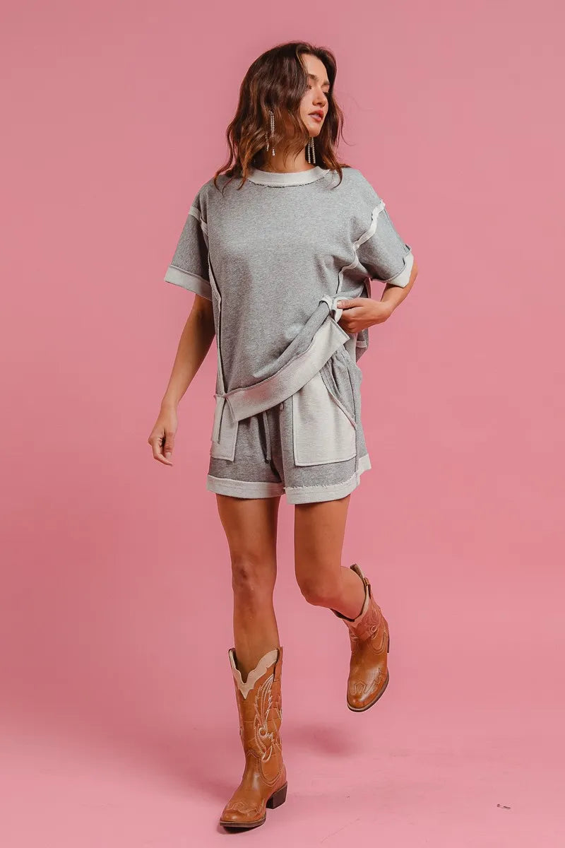 BiBi French Terry Knit Shorts with Side Pocket - Sydney So Sweet