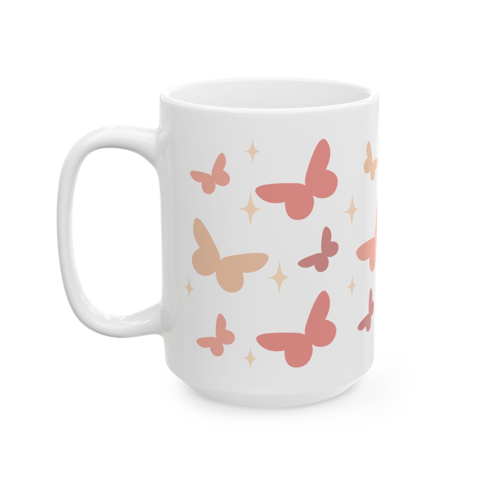 Butterfly Season Cute Ceramic Mug Coffee Cup (11oz & 15oz)