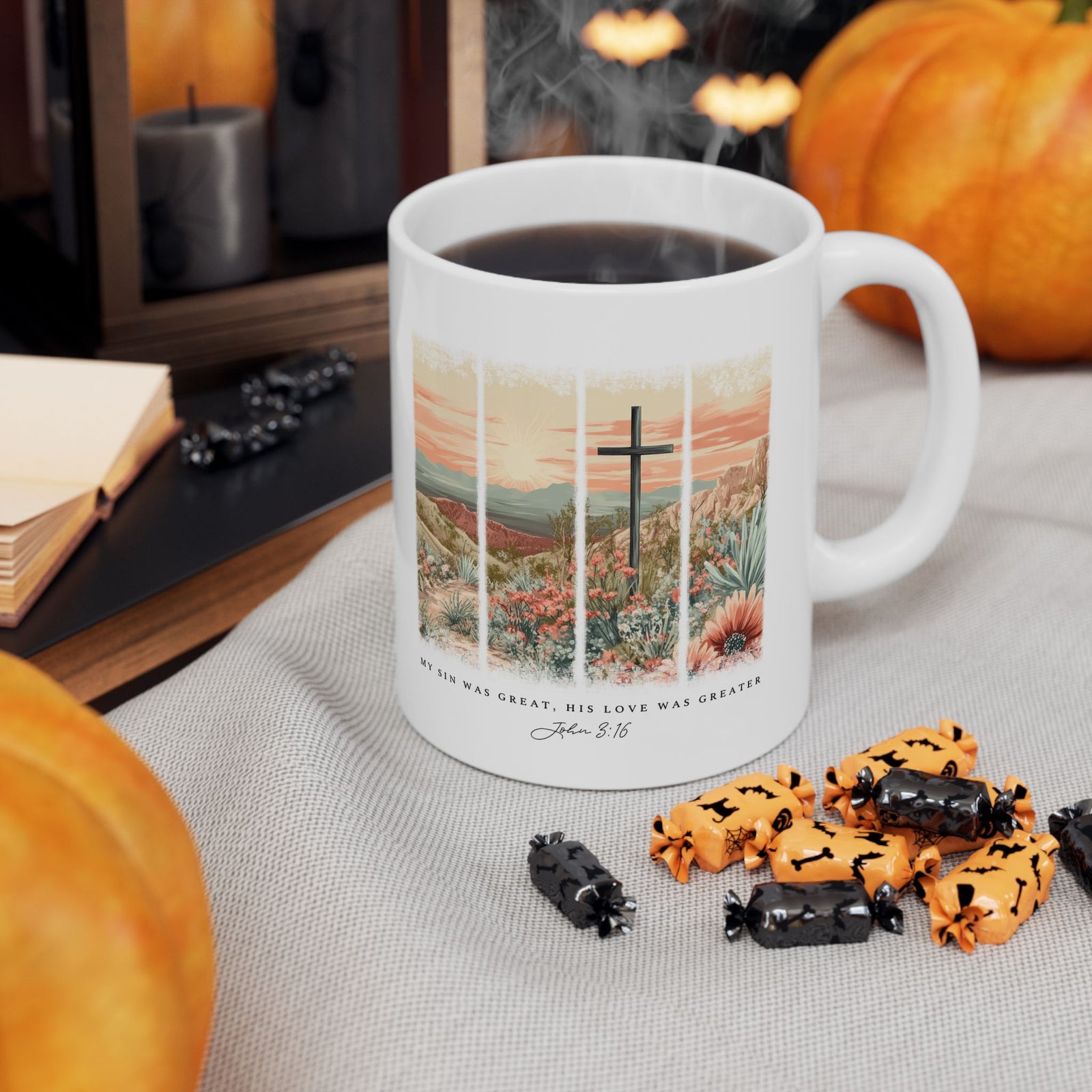 My Sin Was Great John 3:16 Christian Ceramic Mug Coffee Cup (11oz & 15oz)