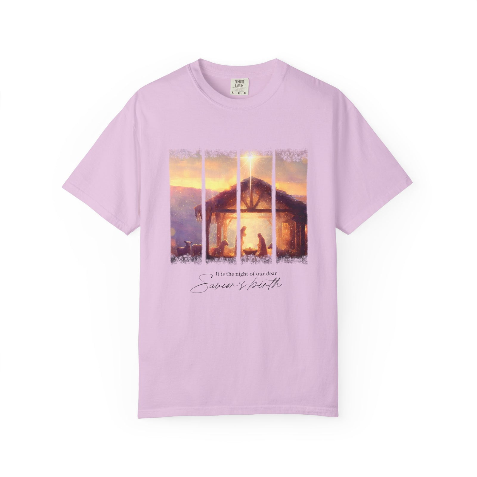 The Night of our Dear Savior's Birth Christmas T-Shirt Christian Graphic Tee