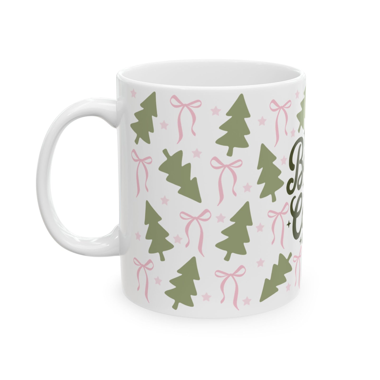 Books & Coffee Coquette Trees Ceramic Mug Coffee Cup (11oz & 15oz)