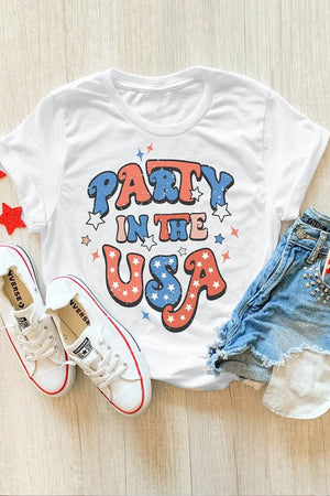 Party in the USA Women's Short Sleeve 4th of July T-Shirt - Sydney So Sweet