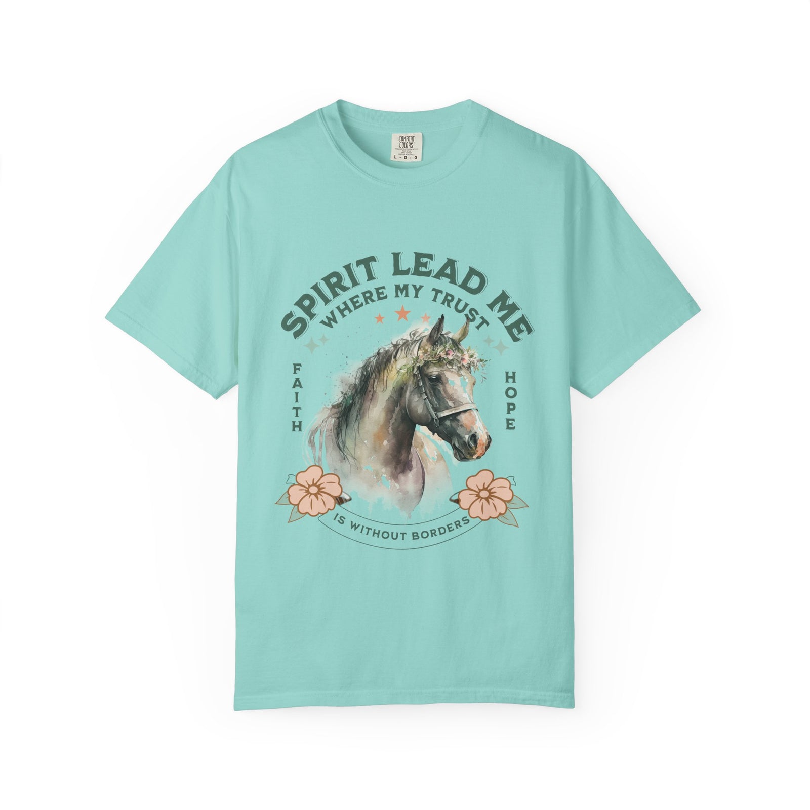 Spirit Lead Me Horse T-Shirt Faith & Hope Christian Graphic Tee