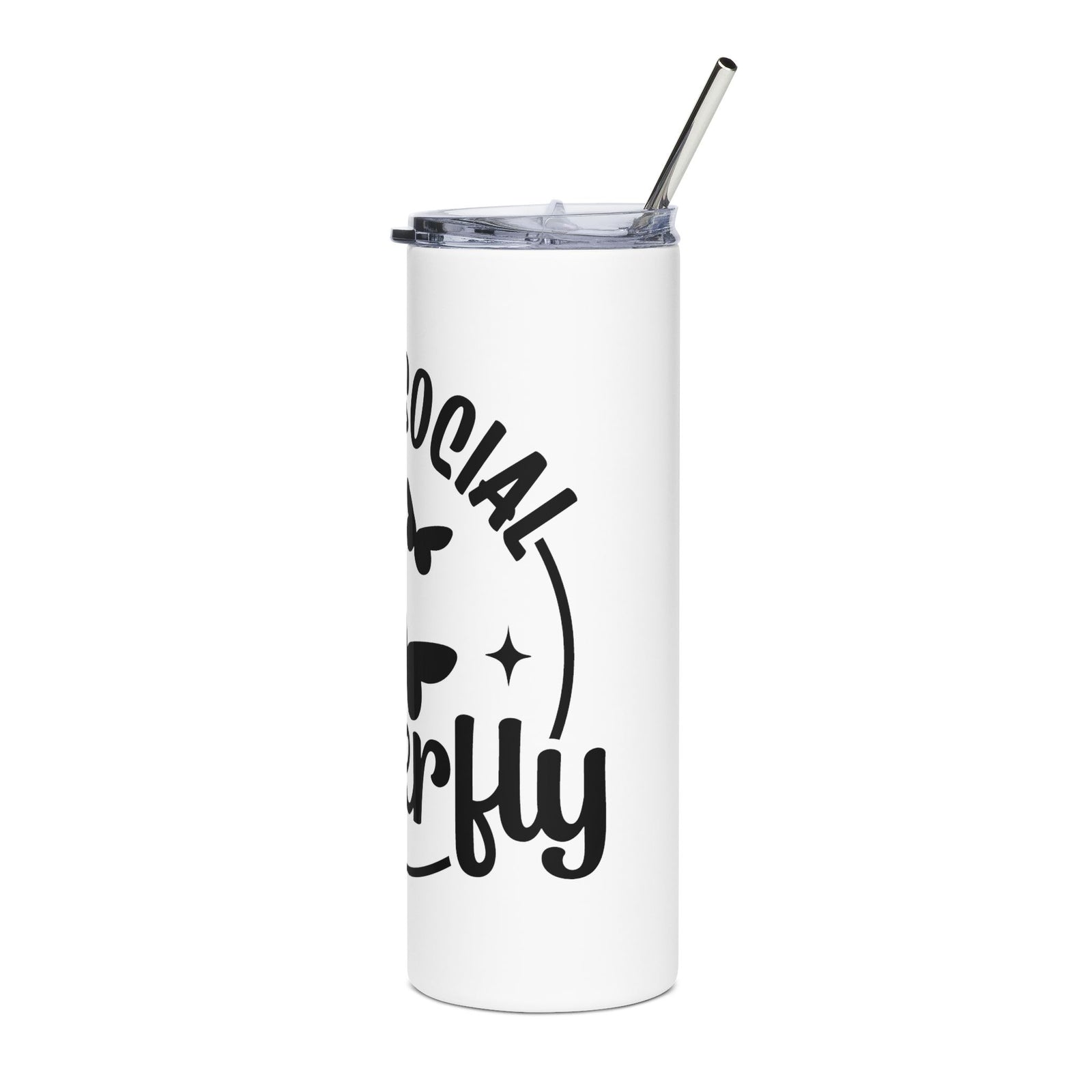Anti-Social Butterfly 20oz Stainless Tumbler Insulated Inspirational Travel Cup