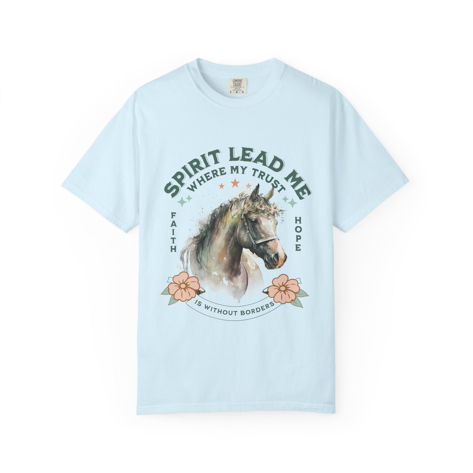 Spirit Lead Me Horse T-Shirt Faith & Hope Christian Graphic Tee