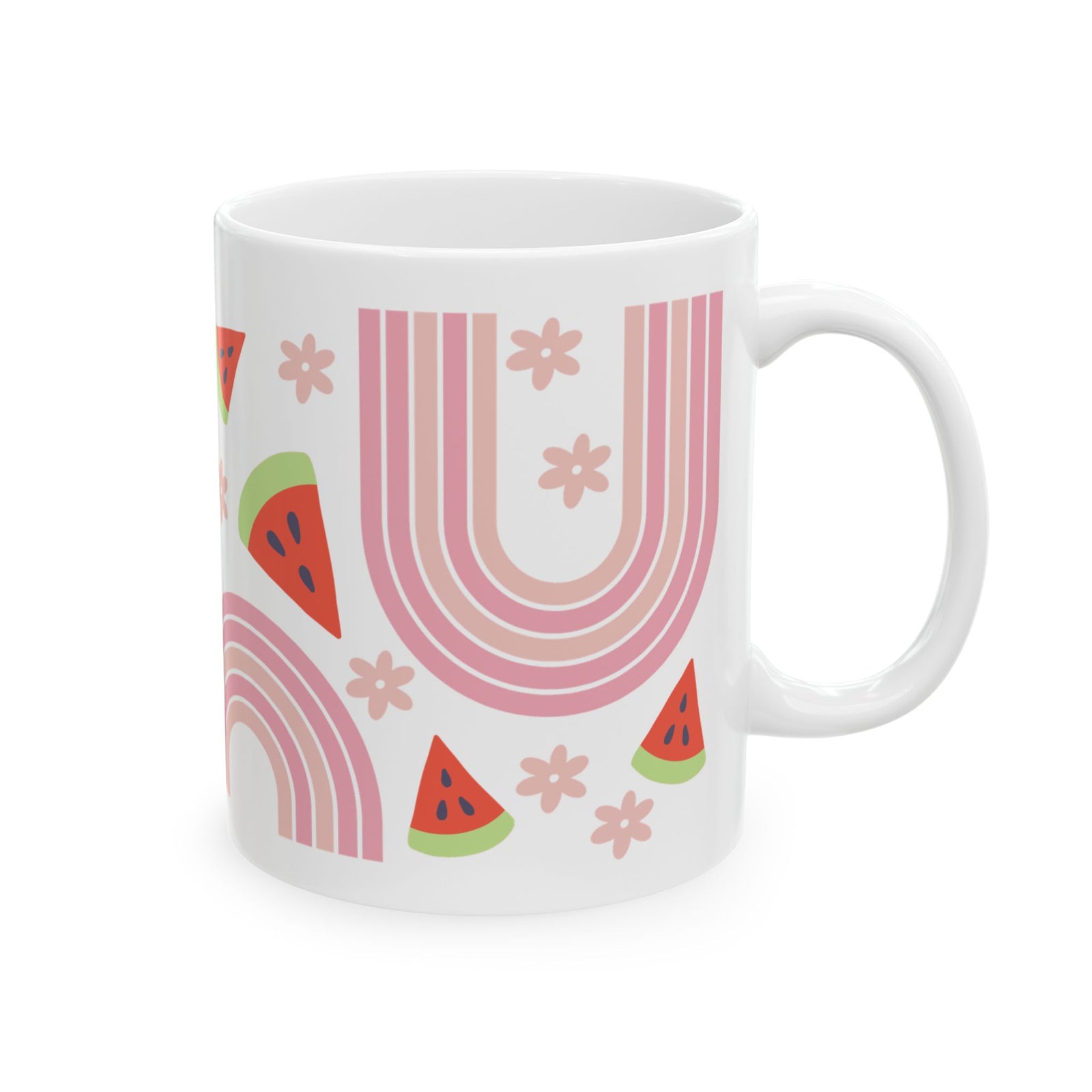 Watermelon Rainbow Cute Ceramic Mug Coffee Cup (11oz & 15oz)