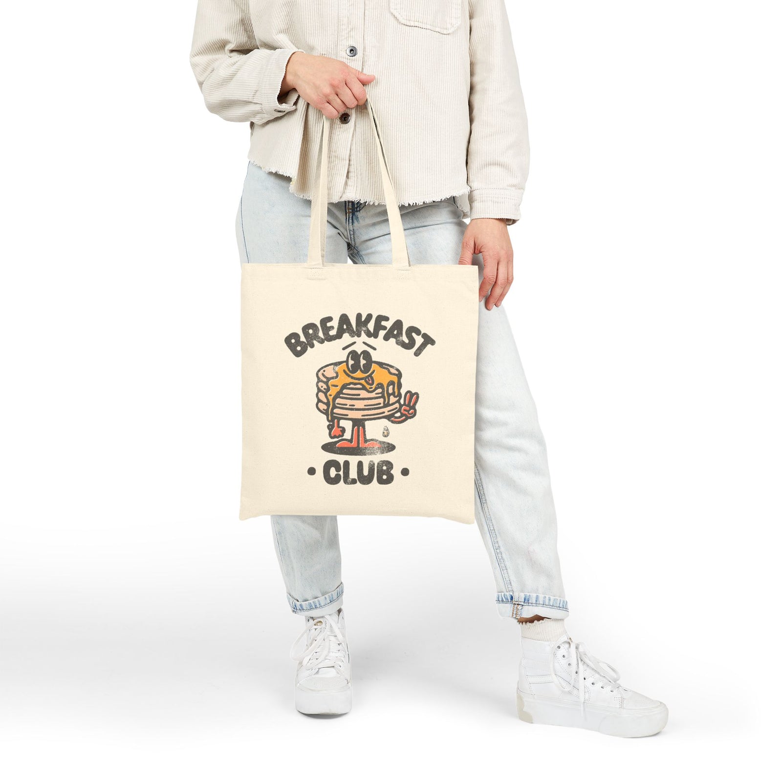 Breakfast Club Pancake Stack Cute Cotton Canvas Tote Bag