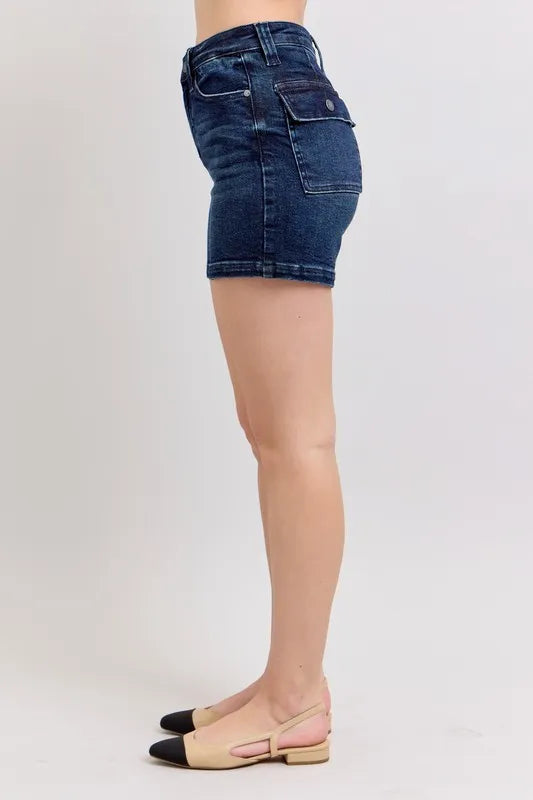 Judy Blue High Waist Back Flap Pocket Denim Shorts - Sydney So Sweet