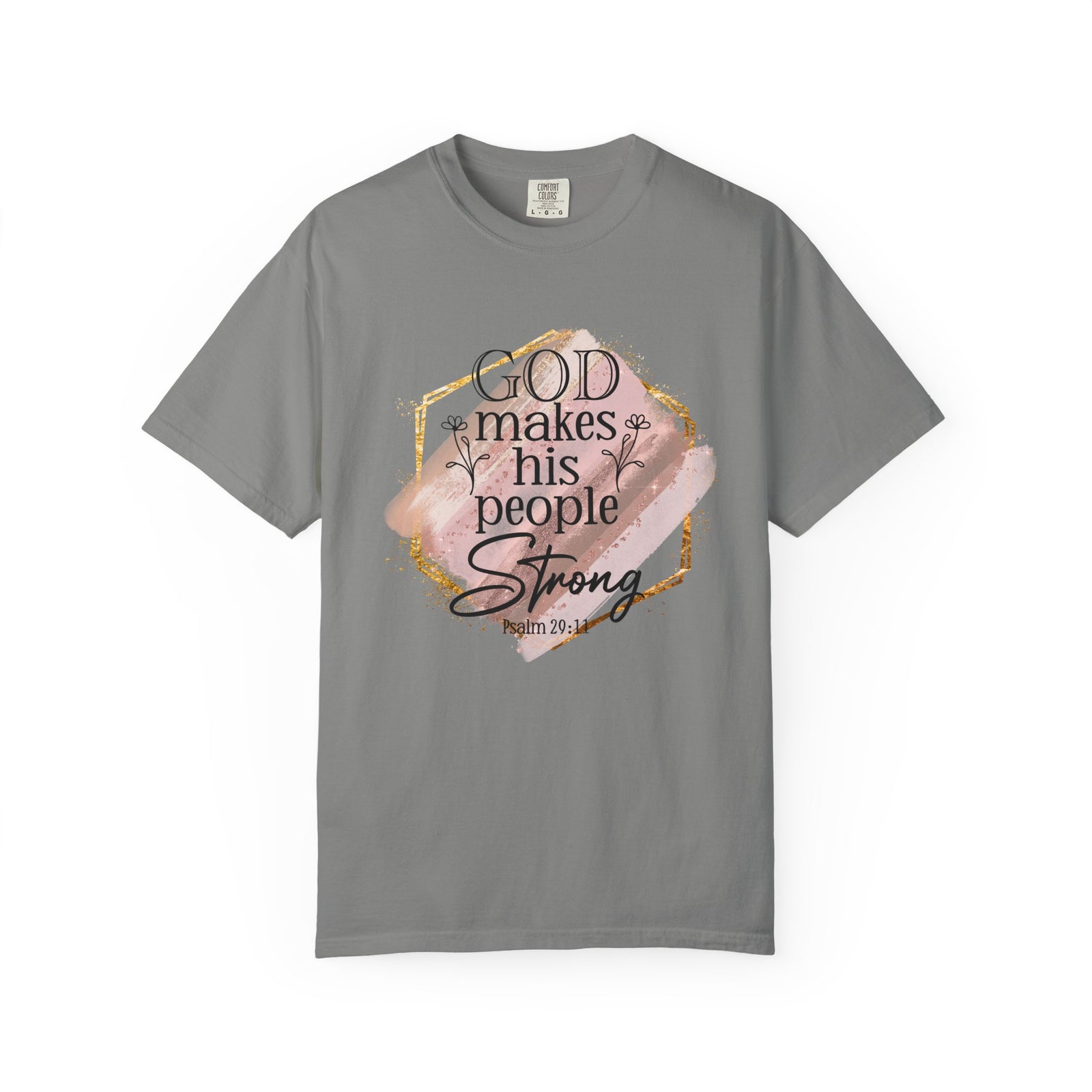God Makes His People Strong Psalm 28:8 Christian Graphic T-Shirt Unisex Short Sleeve Tee - Sydney So Sweet