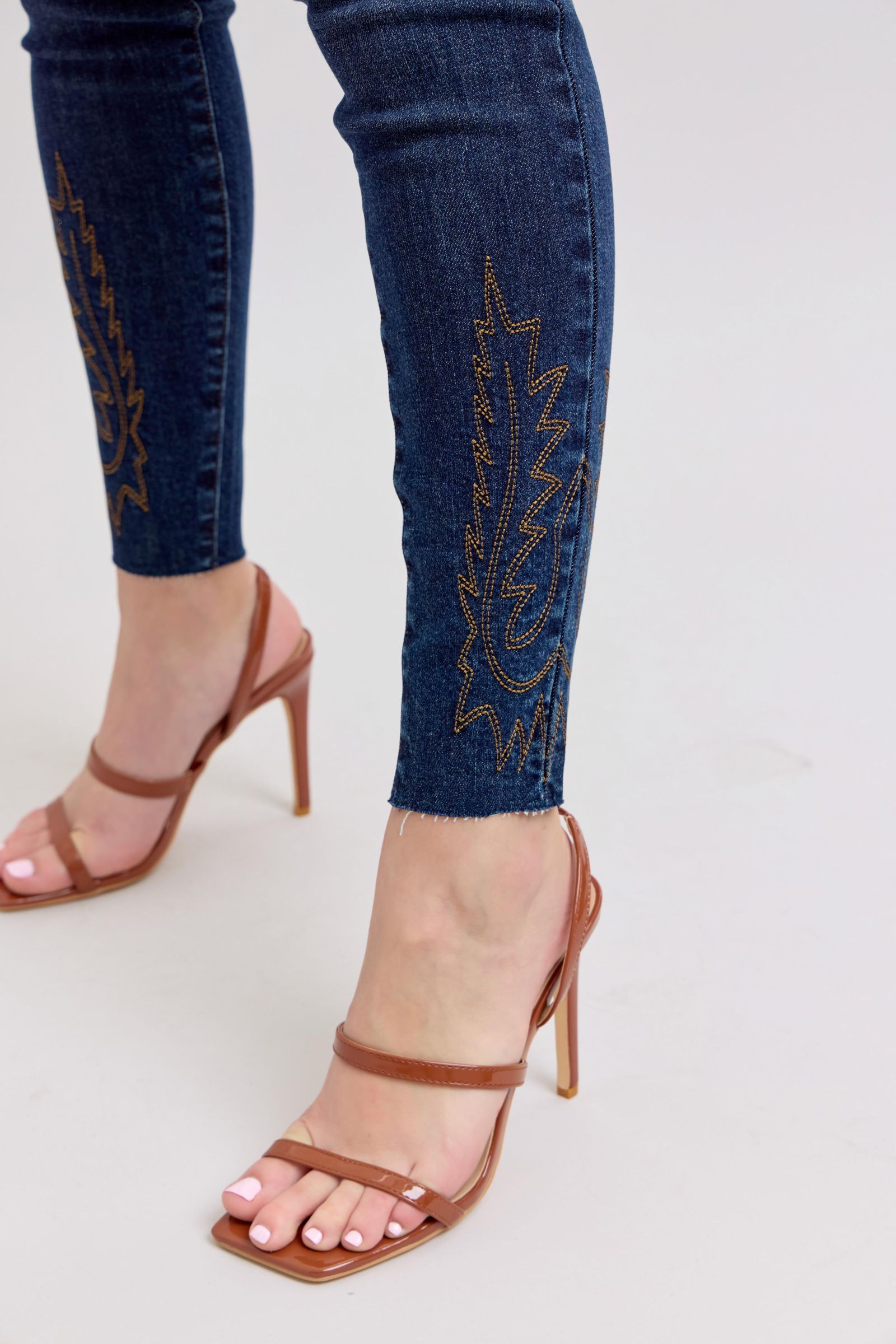 Judy Blue Full Size Embroidered High Rise Skinny Jeans Plus Size - Sydney So Sweet