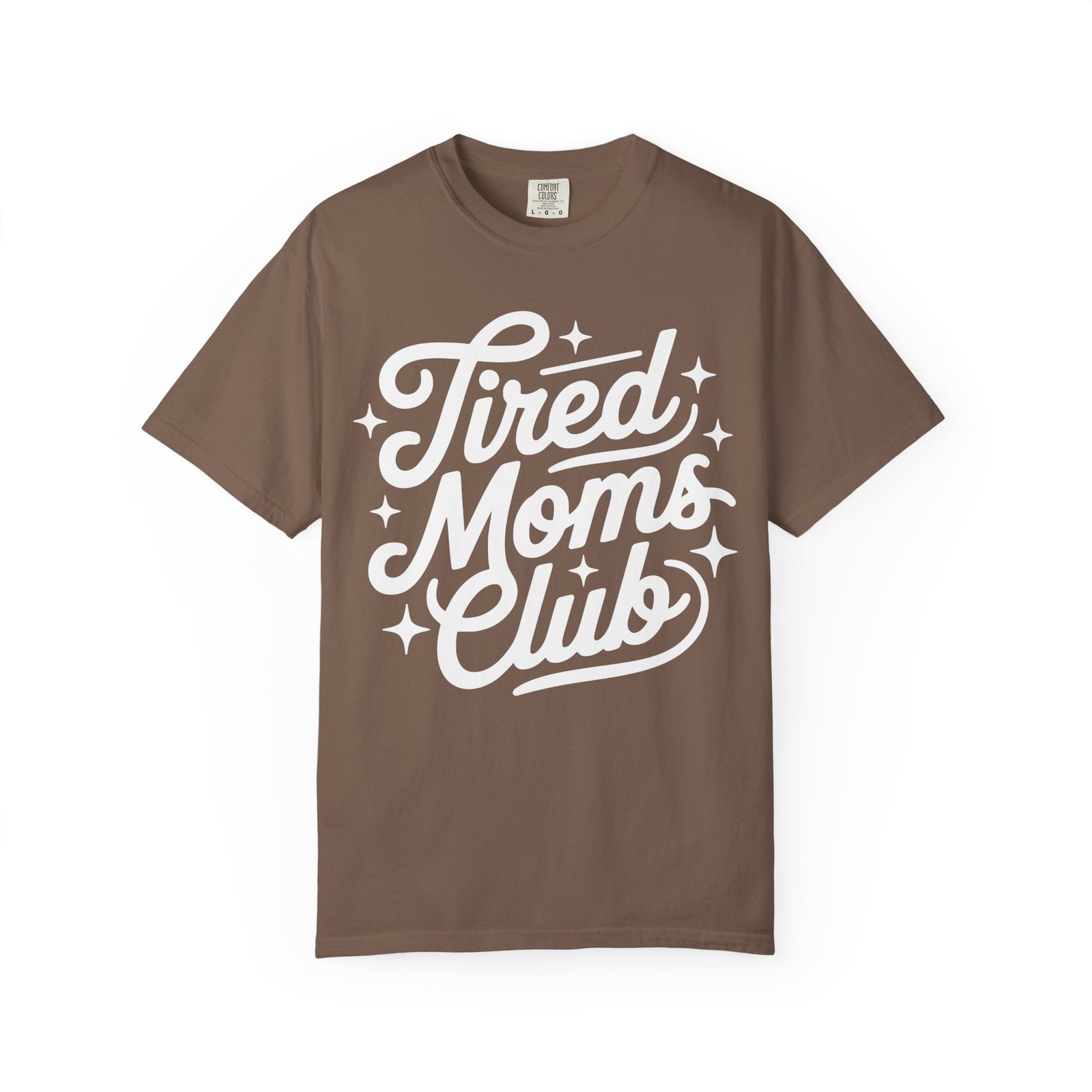 Tired Moms Club Mom T-Shirt Cute Script Graphic Tee