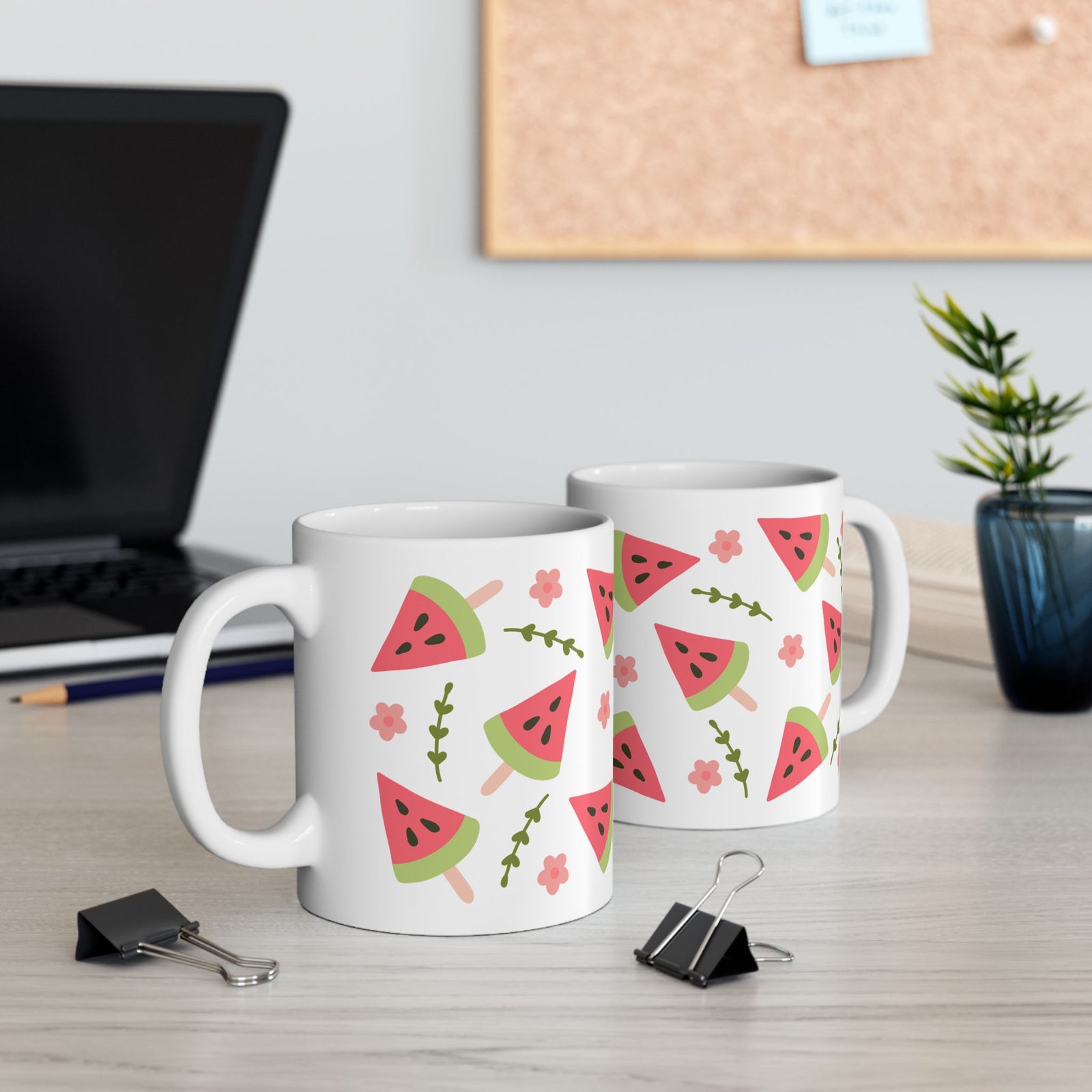Watermelon Slice Cute Ceramic Mug Coffee Cup (11oz & 15oz)