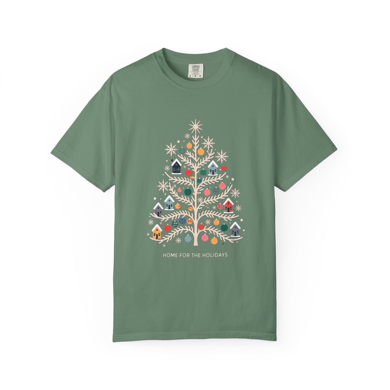 Home for the Holiday Christmas Tree Tee Holiday Graphic T-Shirt