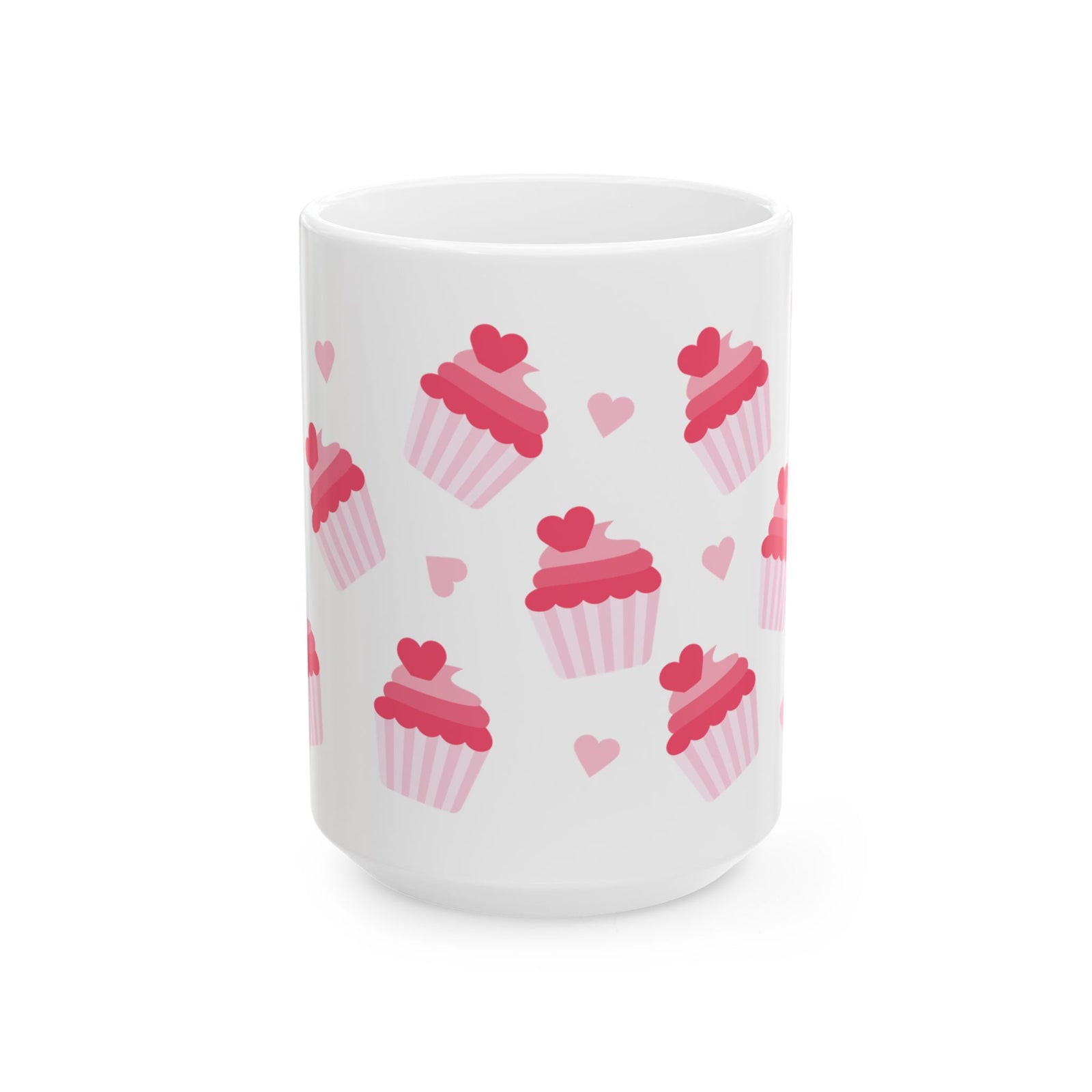Cupcake Hearts Cute Ceramic Mug Coffee Cup (11oz & 15oz)