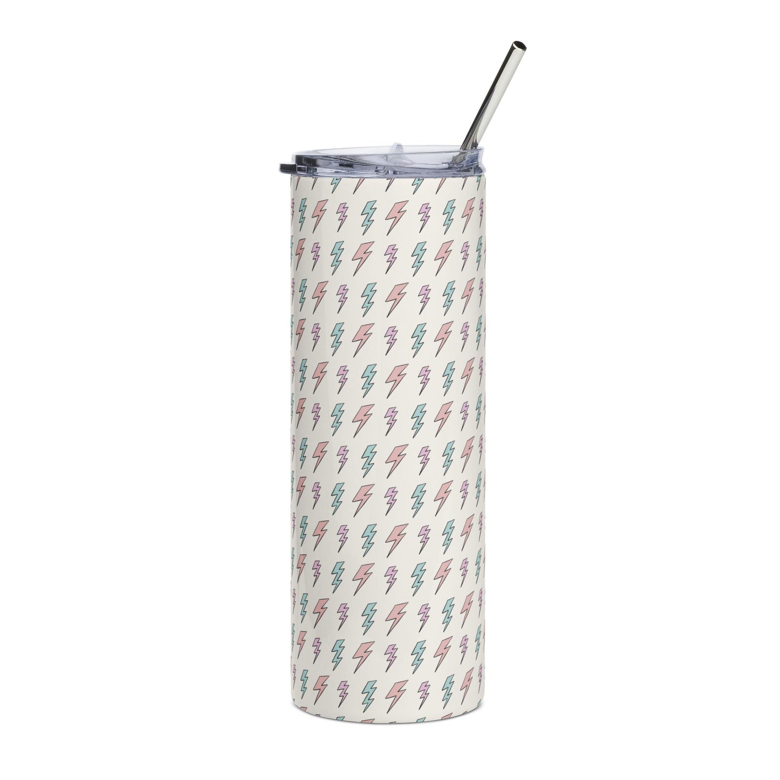 Pastel Lightning Bolt 20oz Stainless Steel Tumbler Insulated Travel Cup