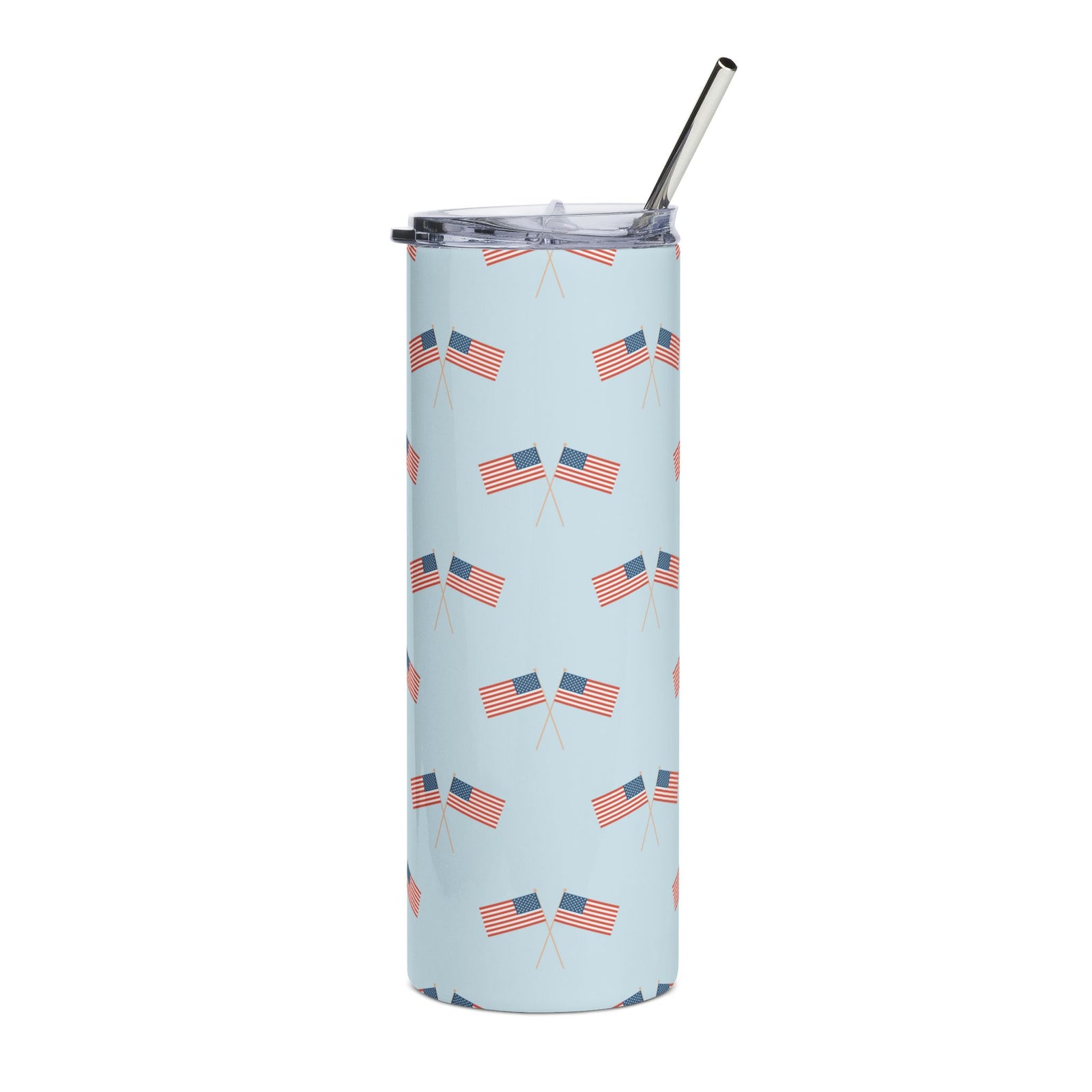 American Flag 20oz Stainless Steel Tumbler Patriotic Insulated Travel Cup