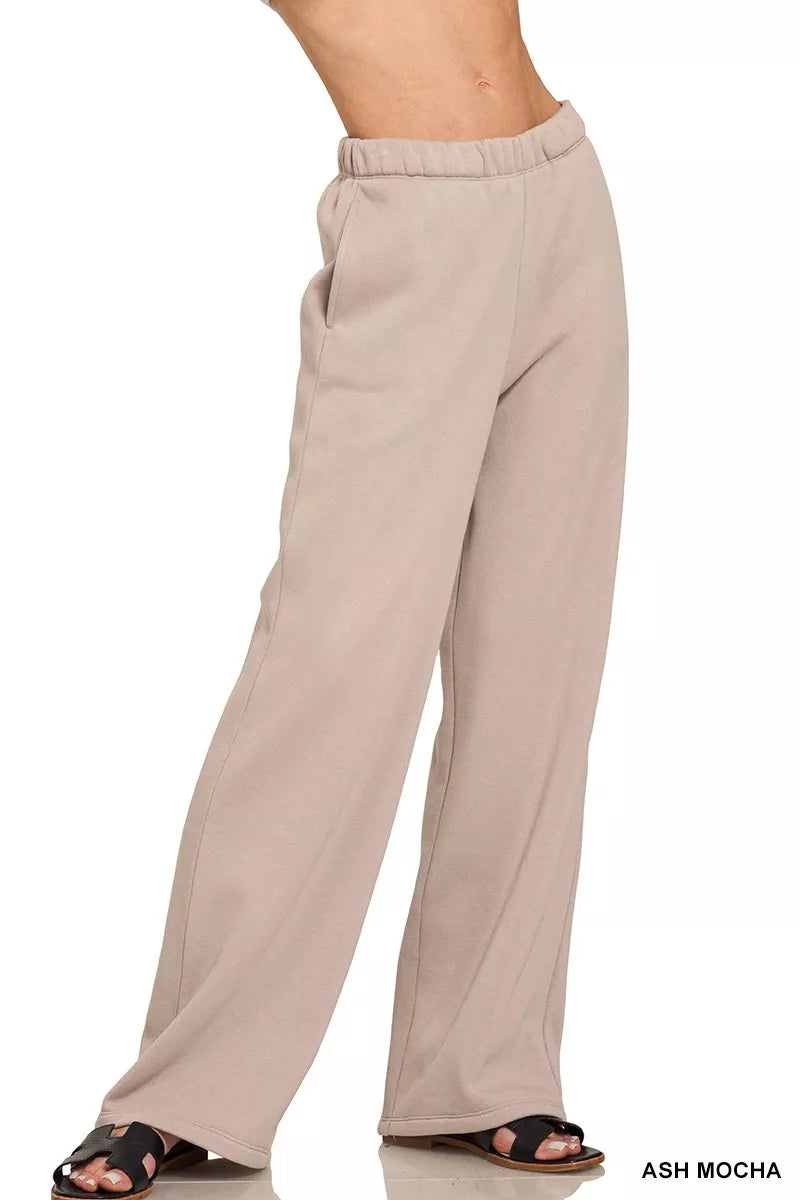 Zenana Fleece Sweatpant with Pockets - Sydney So Sweet