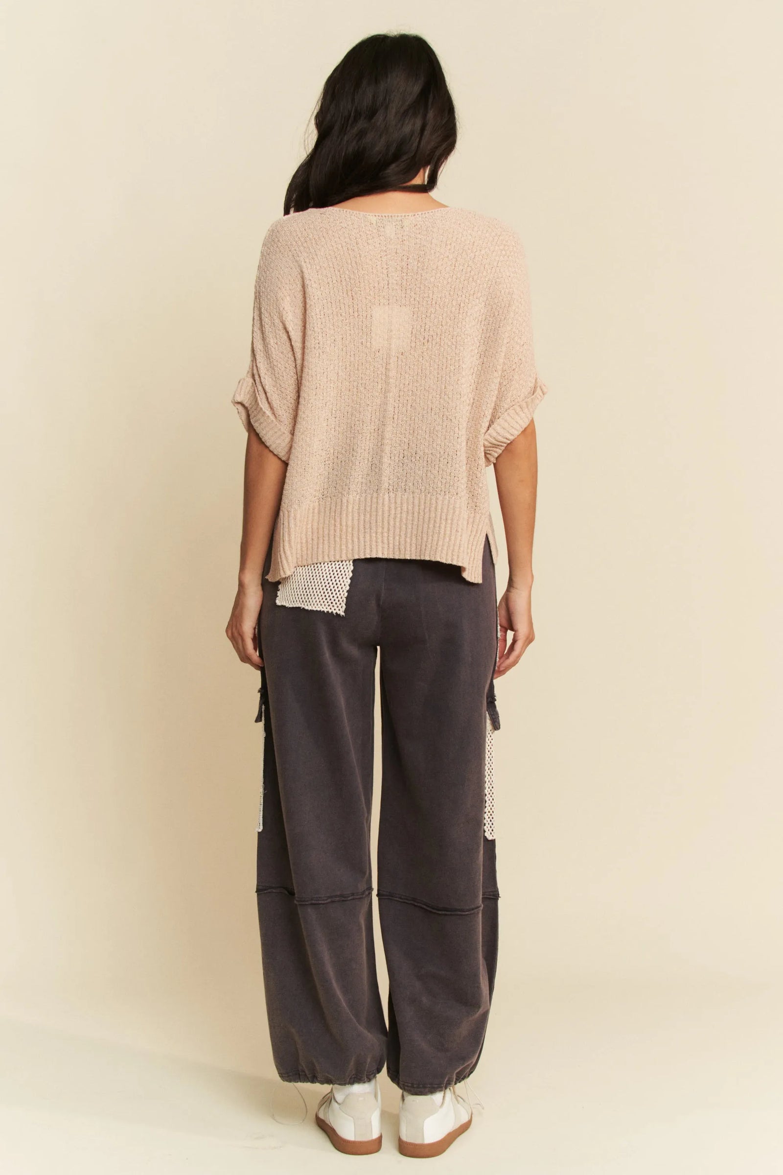 Davi & Dani Sequin American Flag Patch Short Sleeve Knit Top - Sydney So Sweet