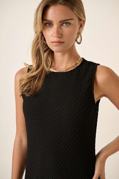 Mittoshop Side Slit Round Neck Sleeveless Dress - Sydney So Sweet