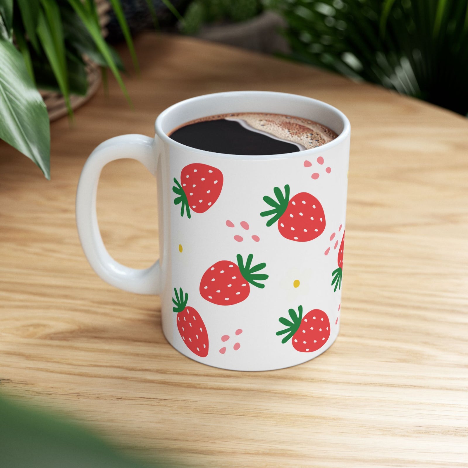 Strawberries Cute Ceramic Mug Coffee Cup (11oz & 15oz)