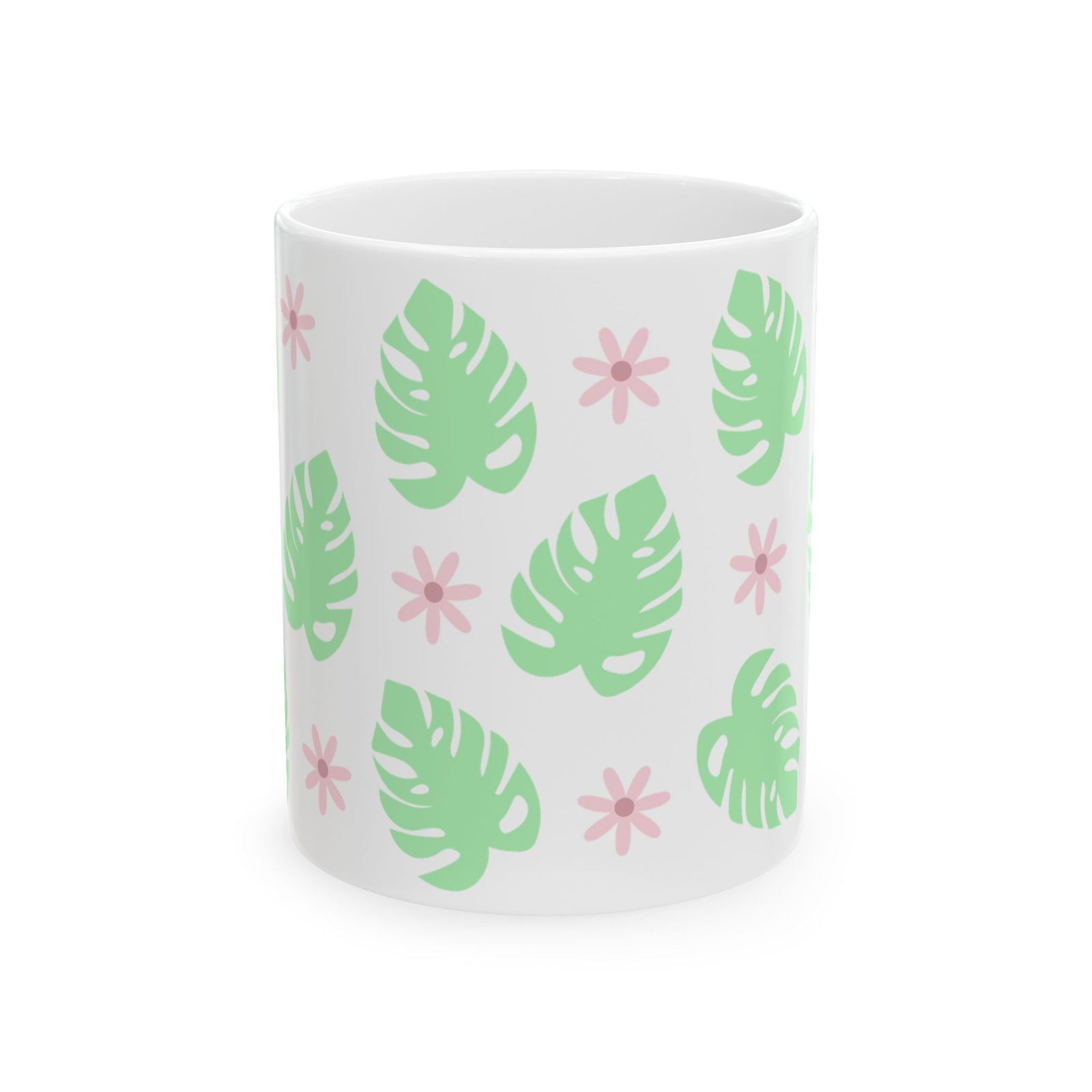 Monstera Plant Cute Ceramic Mug Coffee Cup (11oz & 15oz)