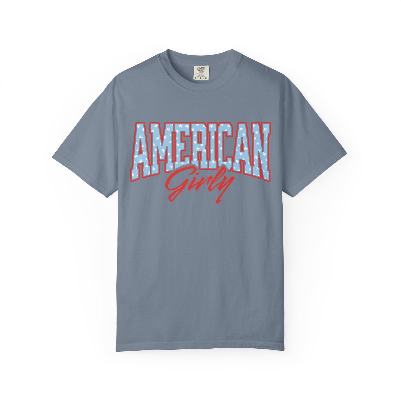 American Girly Varsity Letters T‑Shirt 4th of July Patriotic Tee